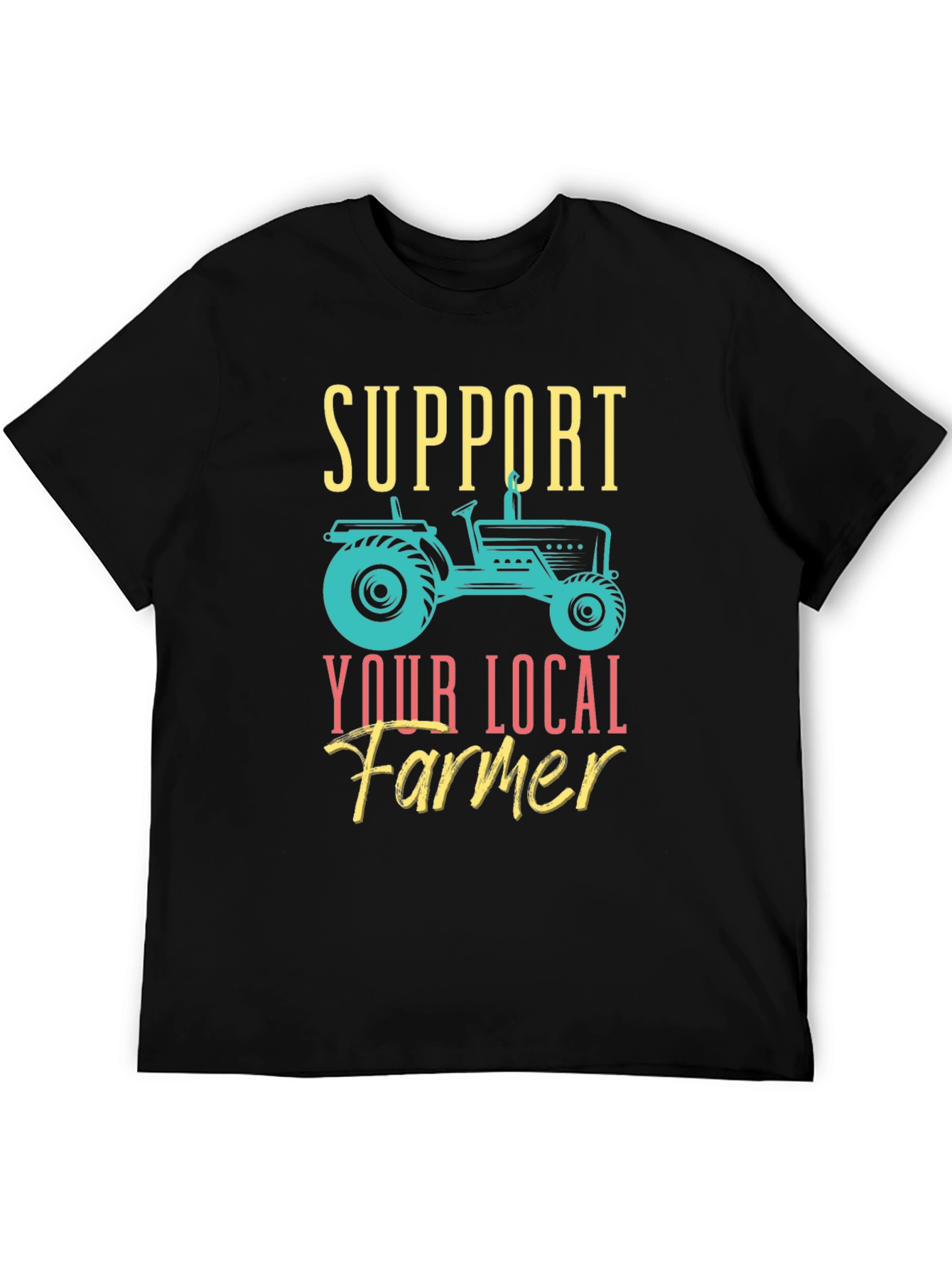 Black Support Local Farmer Graphic Tee view 5