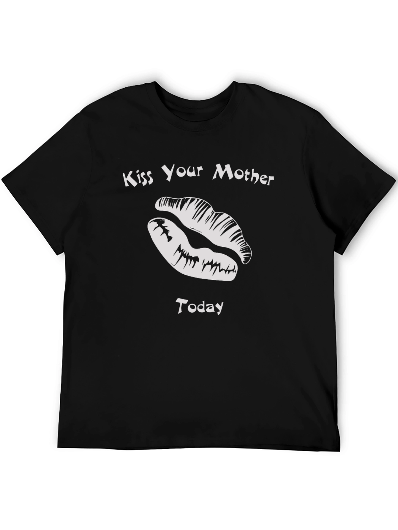 Black Kiss Your Mother Today Black Graphic Tee view 5