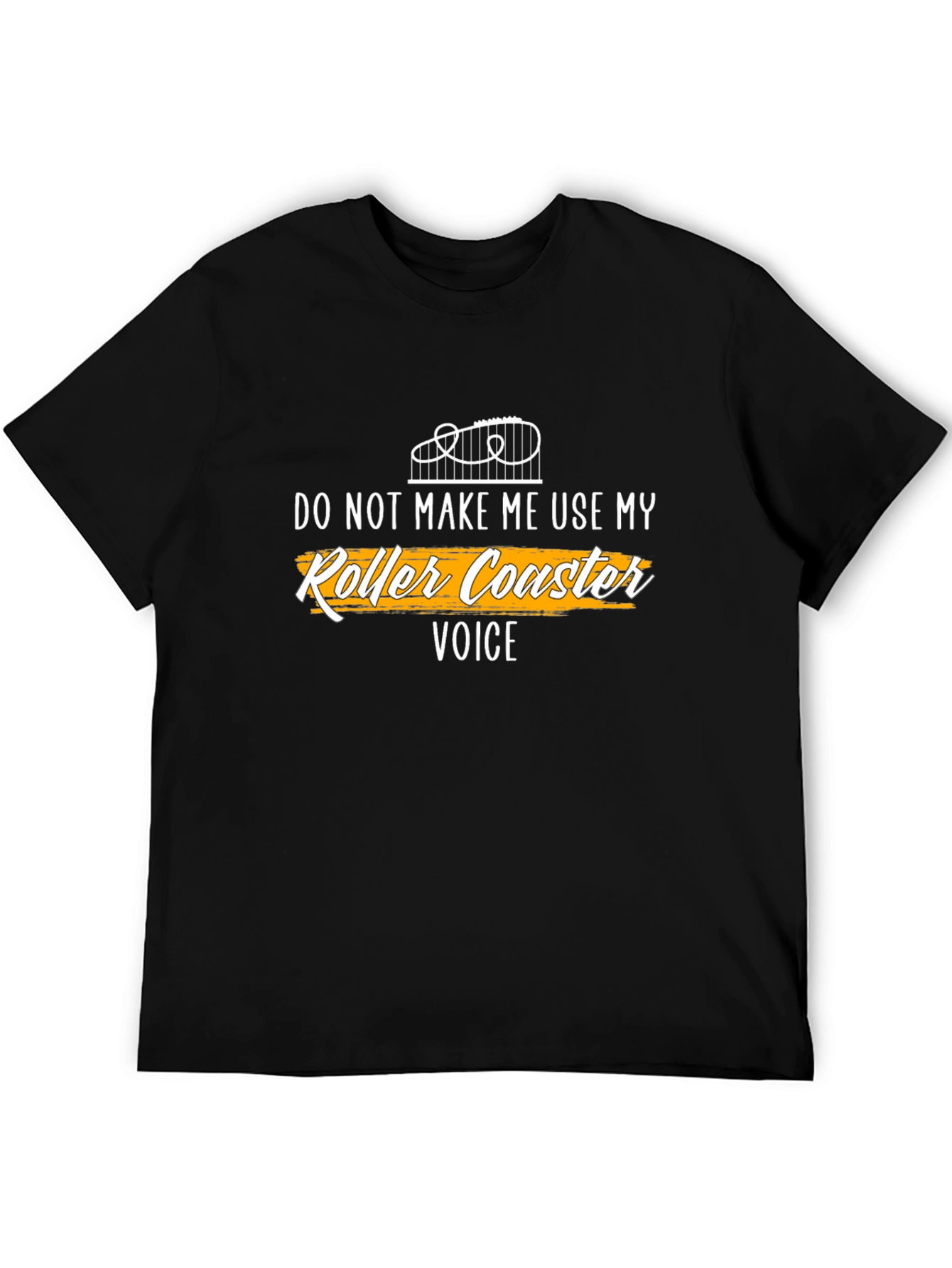 Black Roller Coaster Voice Tee - Ride Enthusiast Shirt view 5