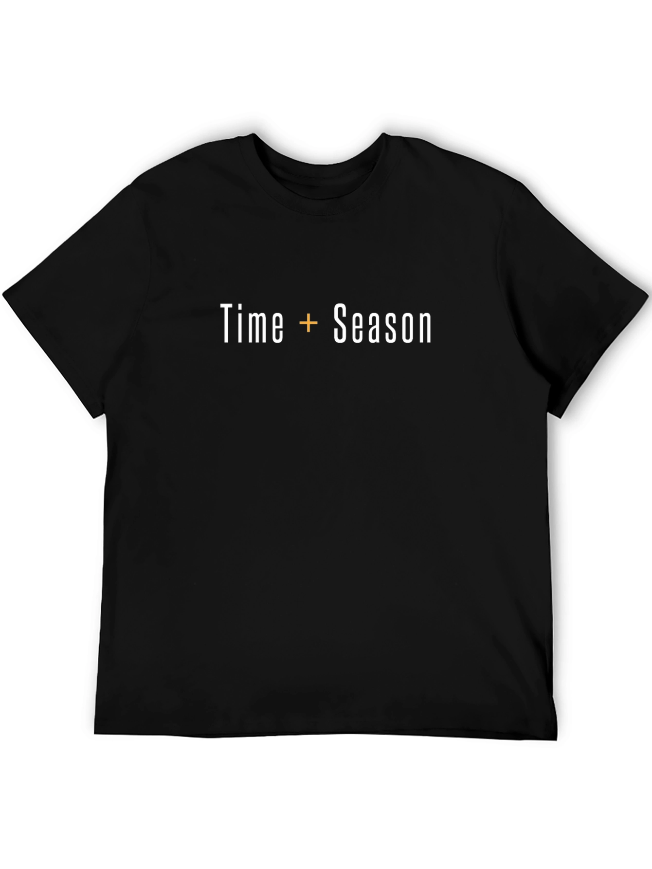 Black Time + Season Graphic Tee - Premium Quality Cotton T-Shirt view 5