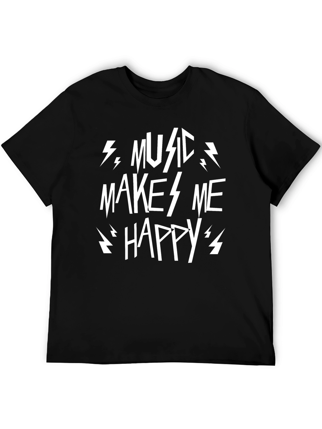 Black Music Makes Me Happy Graphic T-Shirt view 5