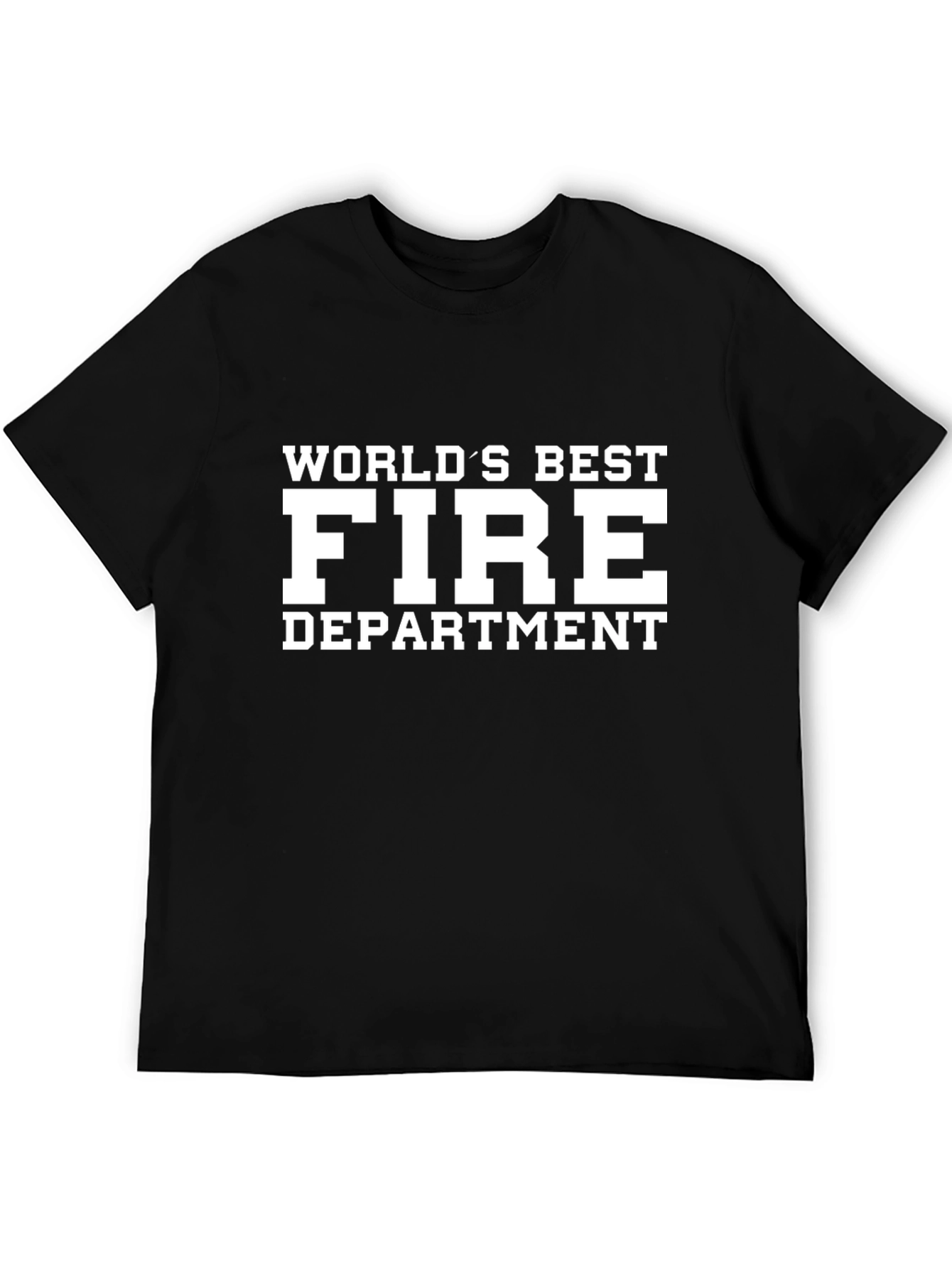 Black World's Best Fire Department T-Shirt - Black view 5