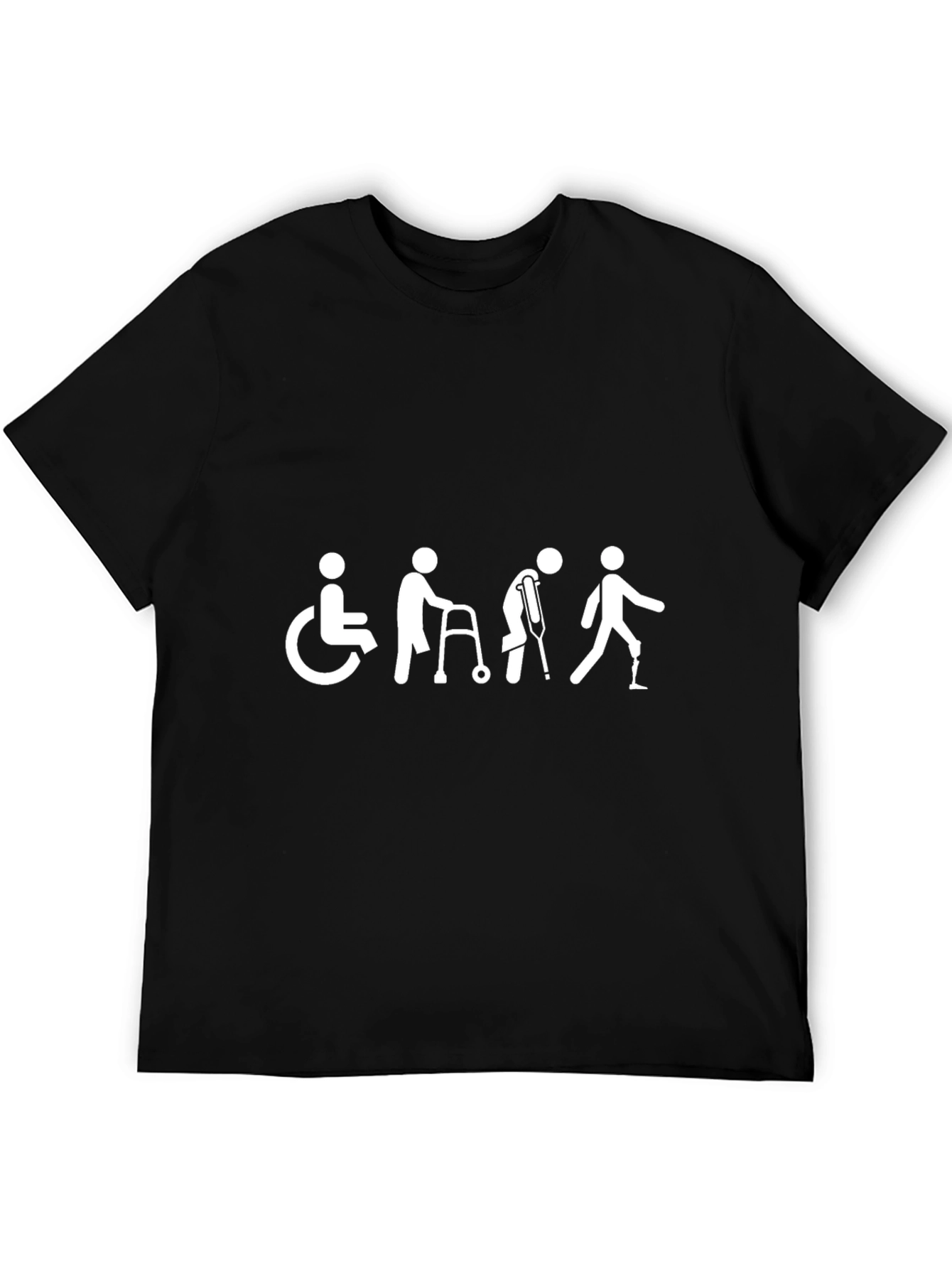 Black Disability Humor Black T-Shirt view 5
