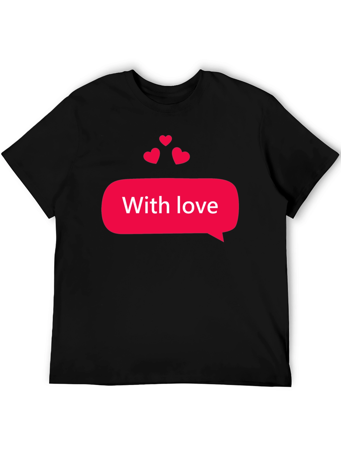 Black With Love Graphic Tee - Stylish Black T-Shirt view 5
