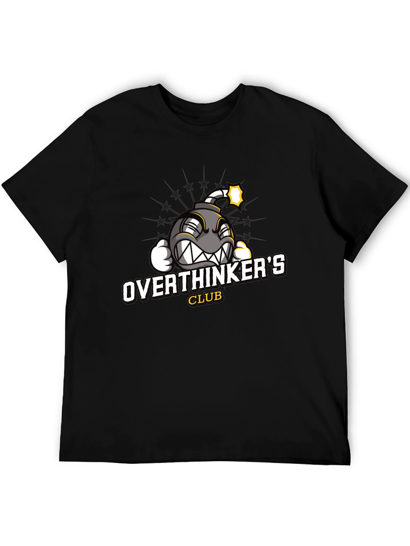Black Overthinker's Club Graphic Tee view 5