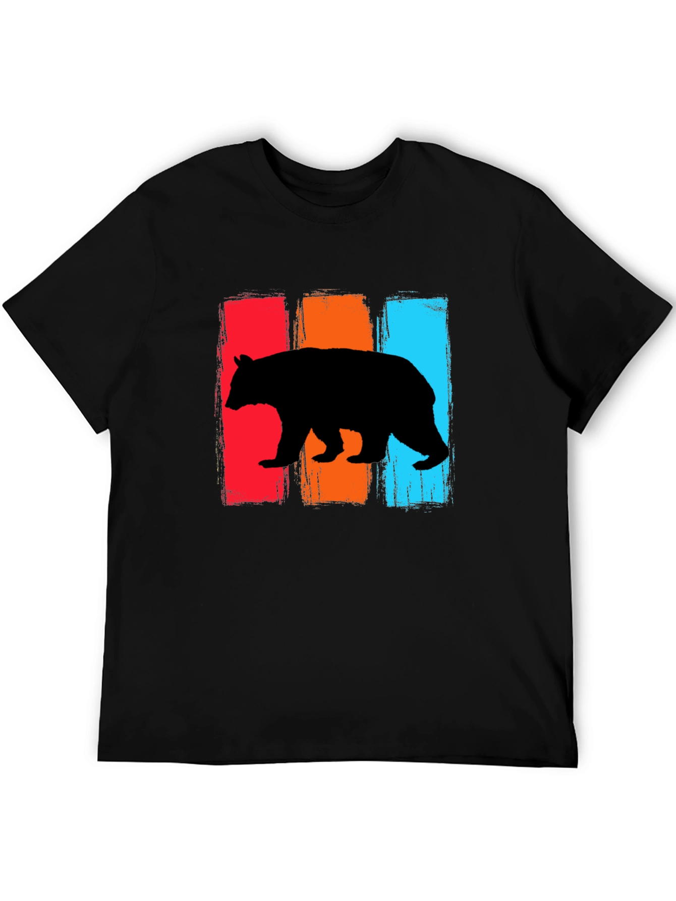 Black Retro Bear Graphic T-Shirt view 5