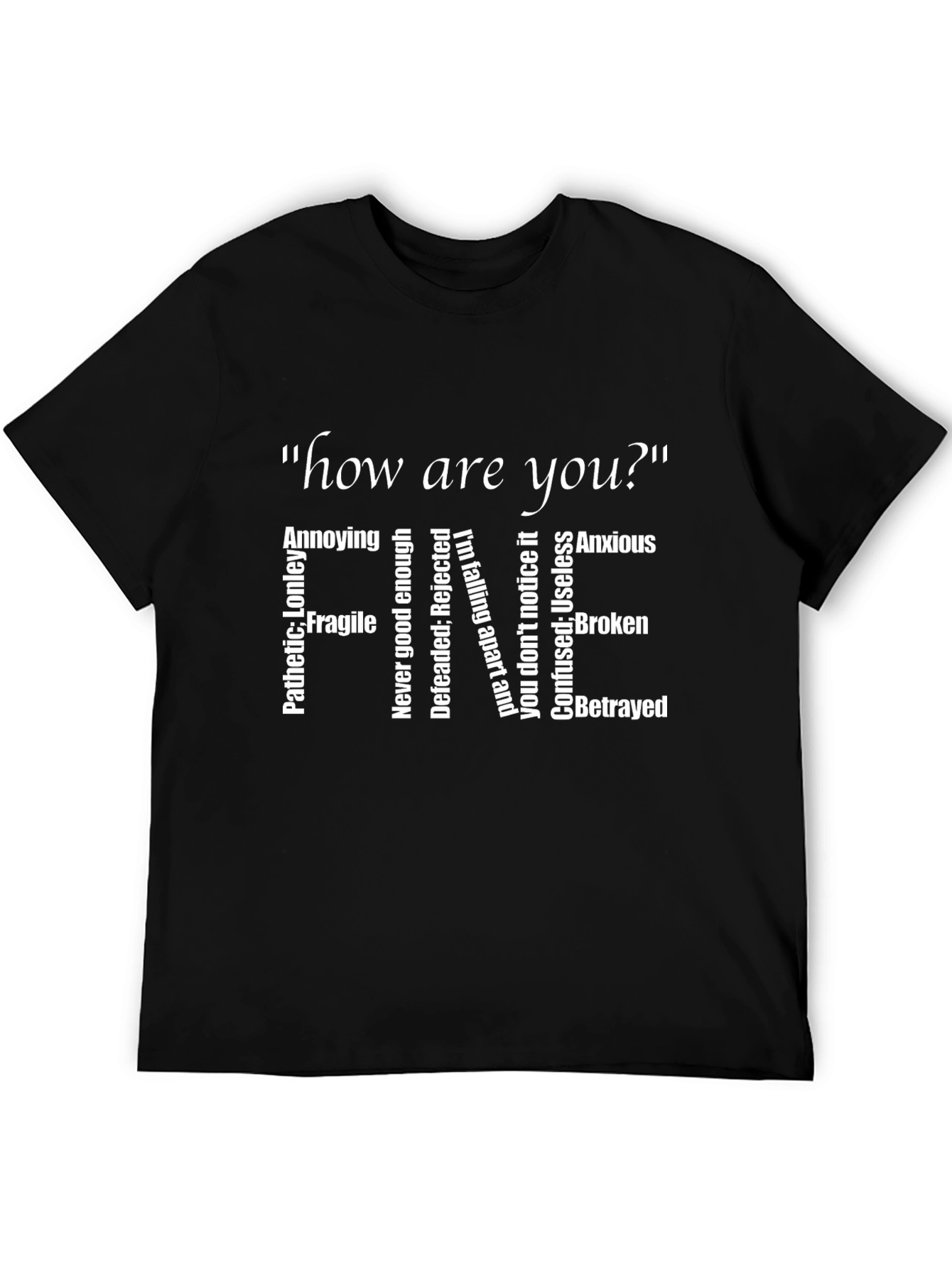 Emotional T-Shirt - "How are you?" FINE - 5
