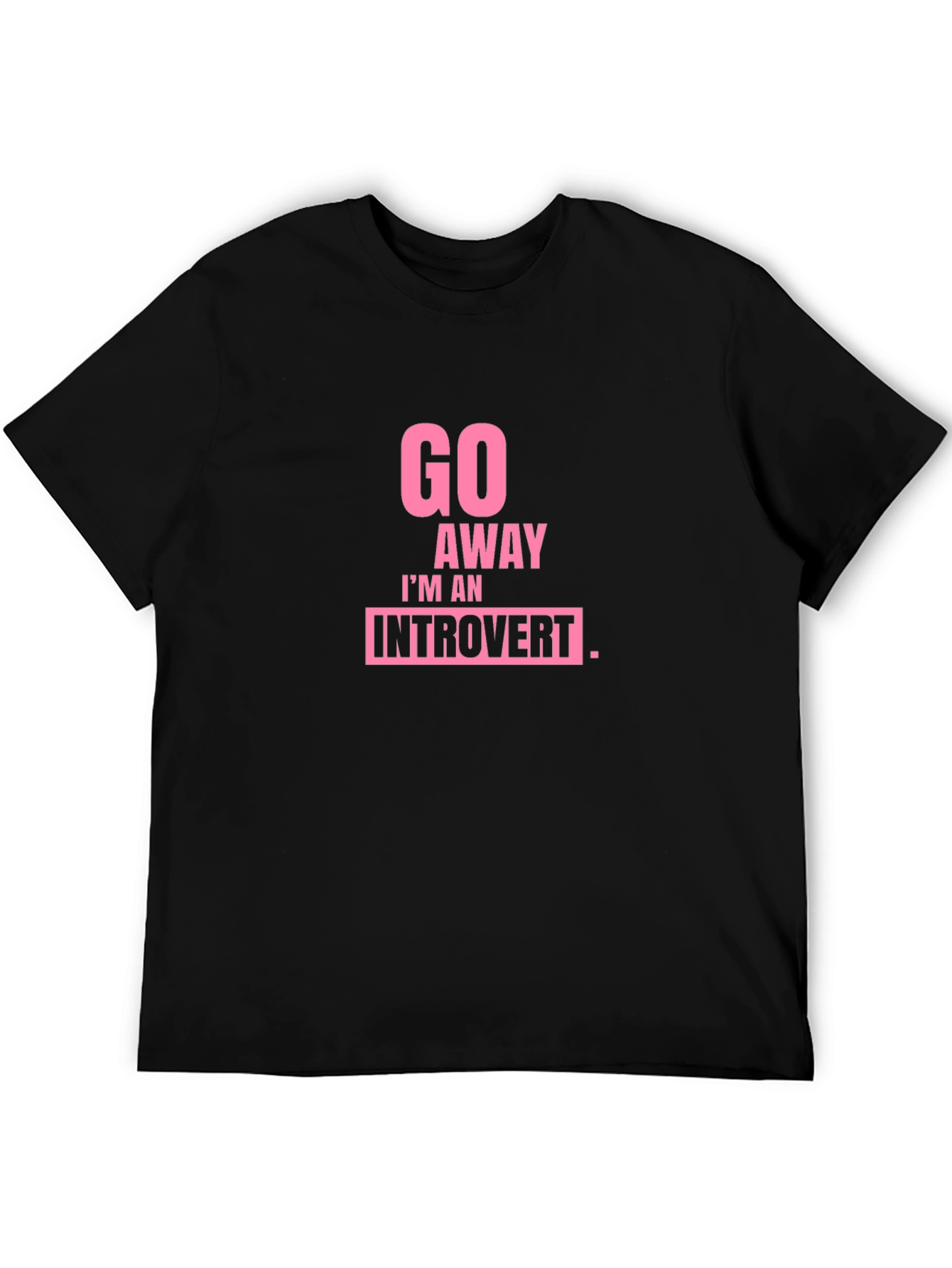 Black Introvert Graphic Tee - Funny Slogan T-Shirt view 5