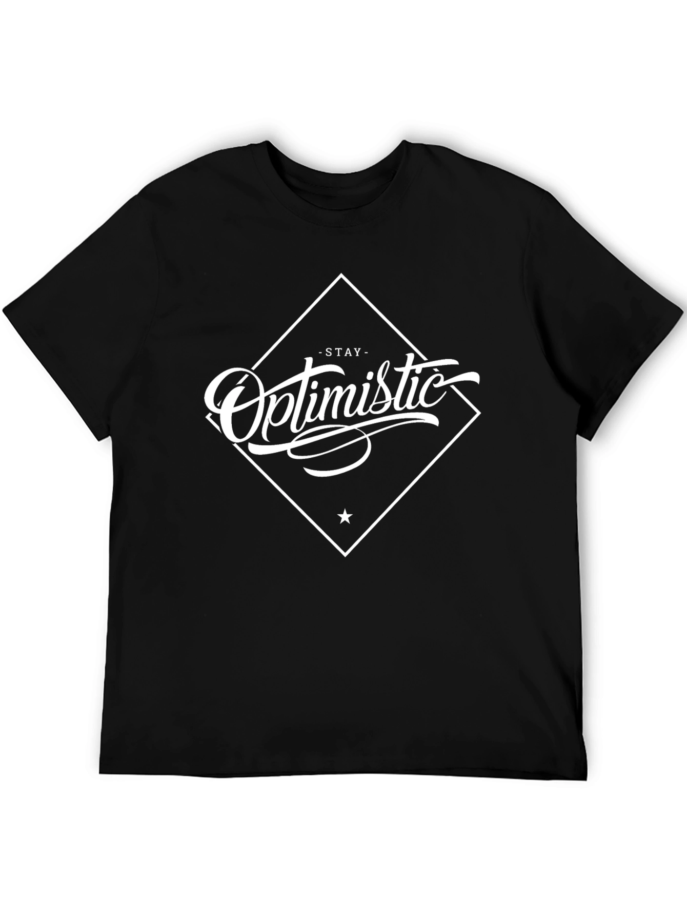 Black Stay Optimistic Black Graphic Tee view 5