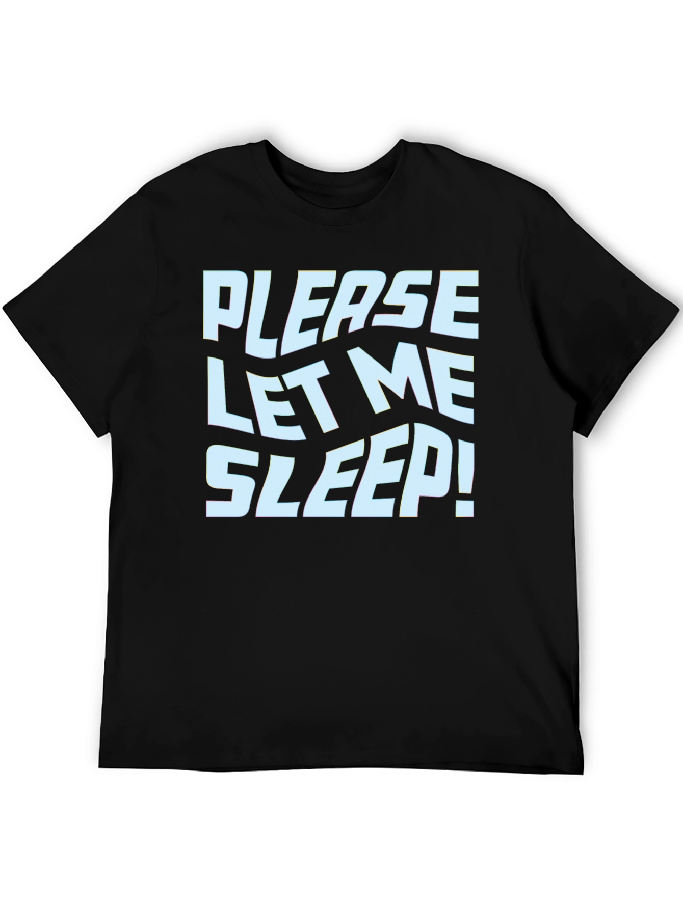 Black Funny 'Please Let Me Sleep!' Graphic Tee view 5