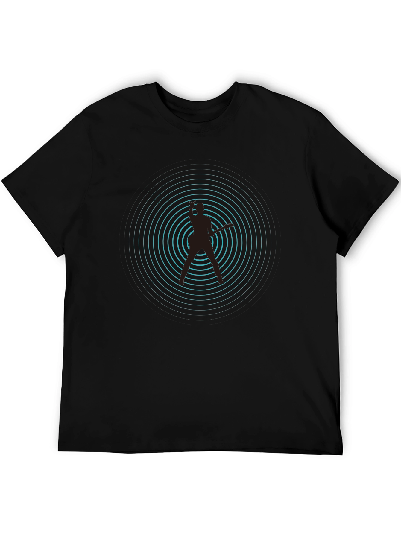 Black Rhythmic Pulse Graphic Tee - Black view 5