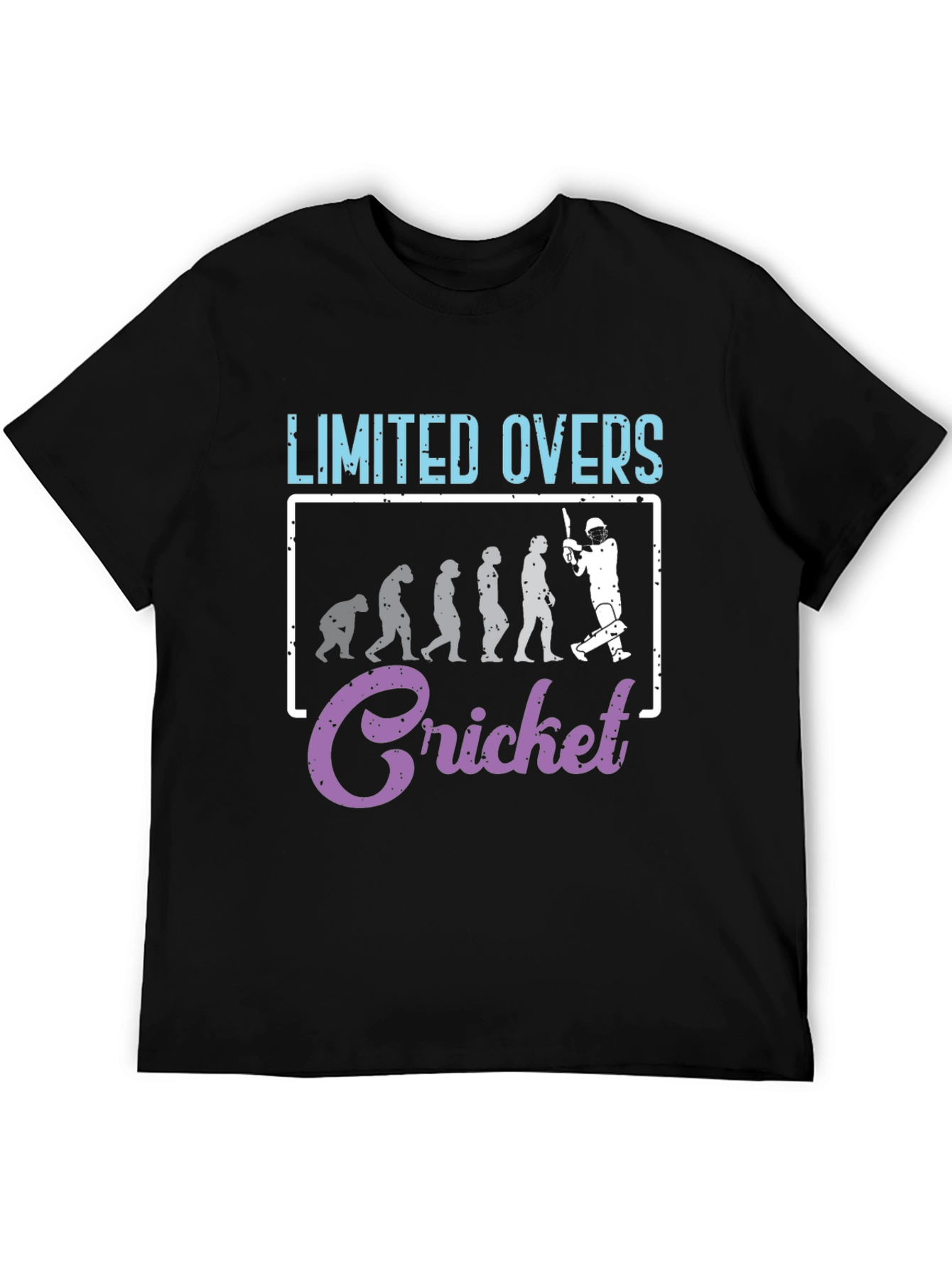 Black Limited Overs Cricket Evolution T-Shirt view 5