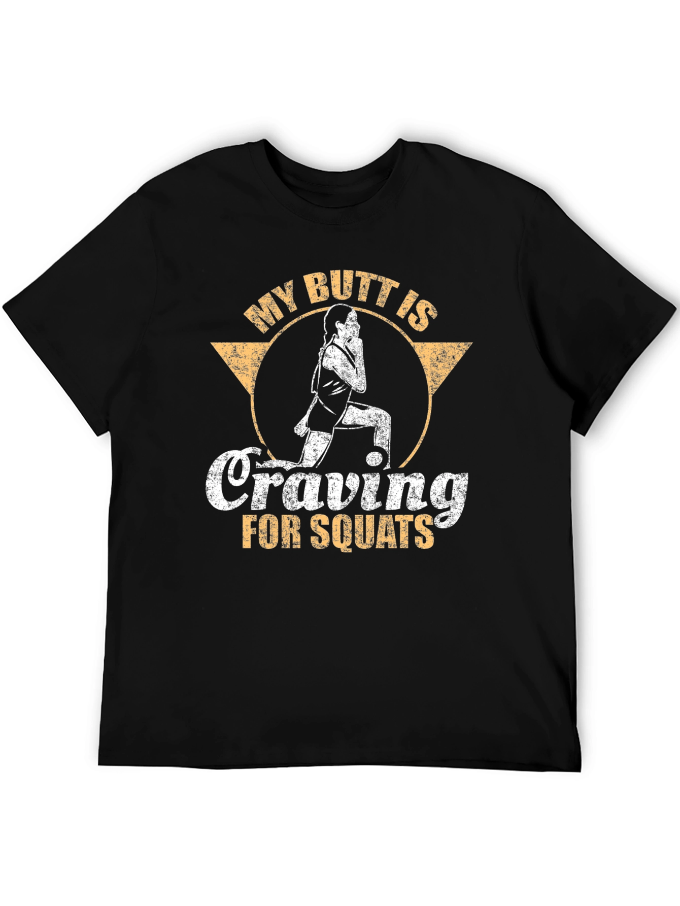 Black My Butt is Craving for Squats Black Graphic Tee view 5