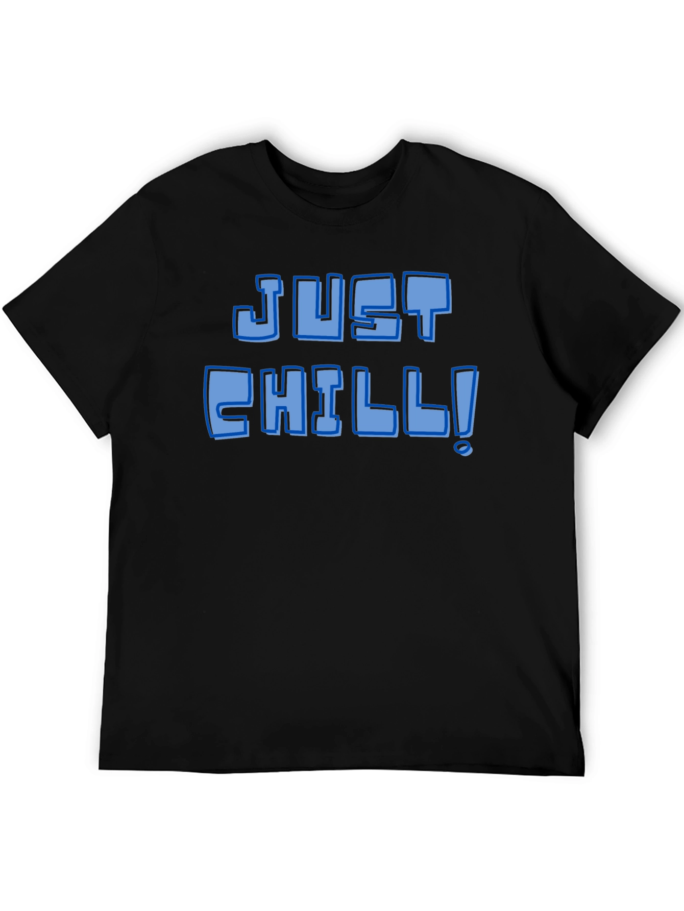 Black Just Chill! Graphic Tee - Black Short Sleeve view 5