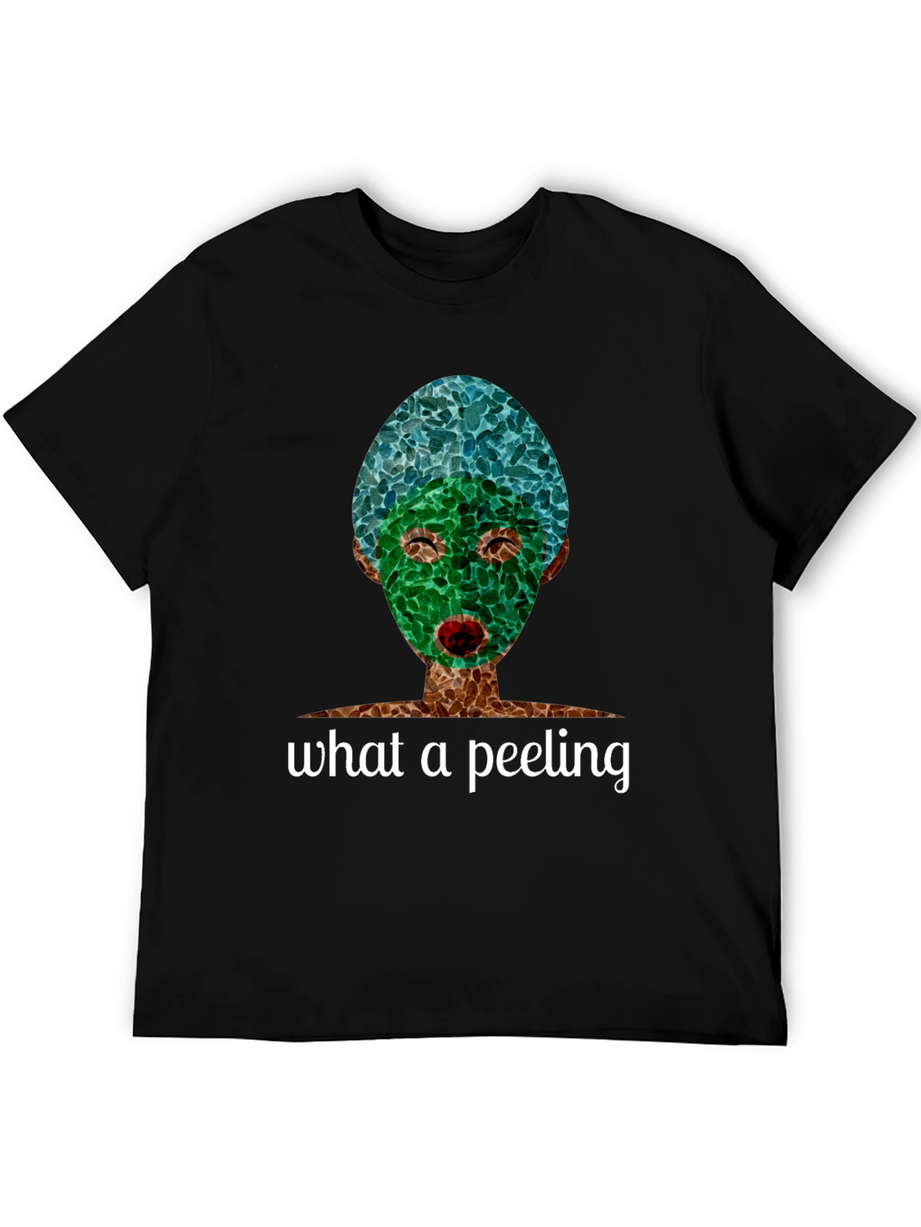 Black What a Peeling T-Shirt | Funny Spa Day Tee view 5