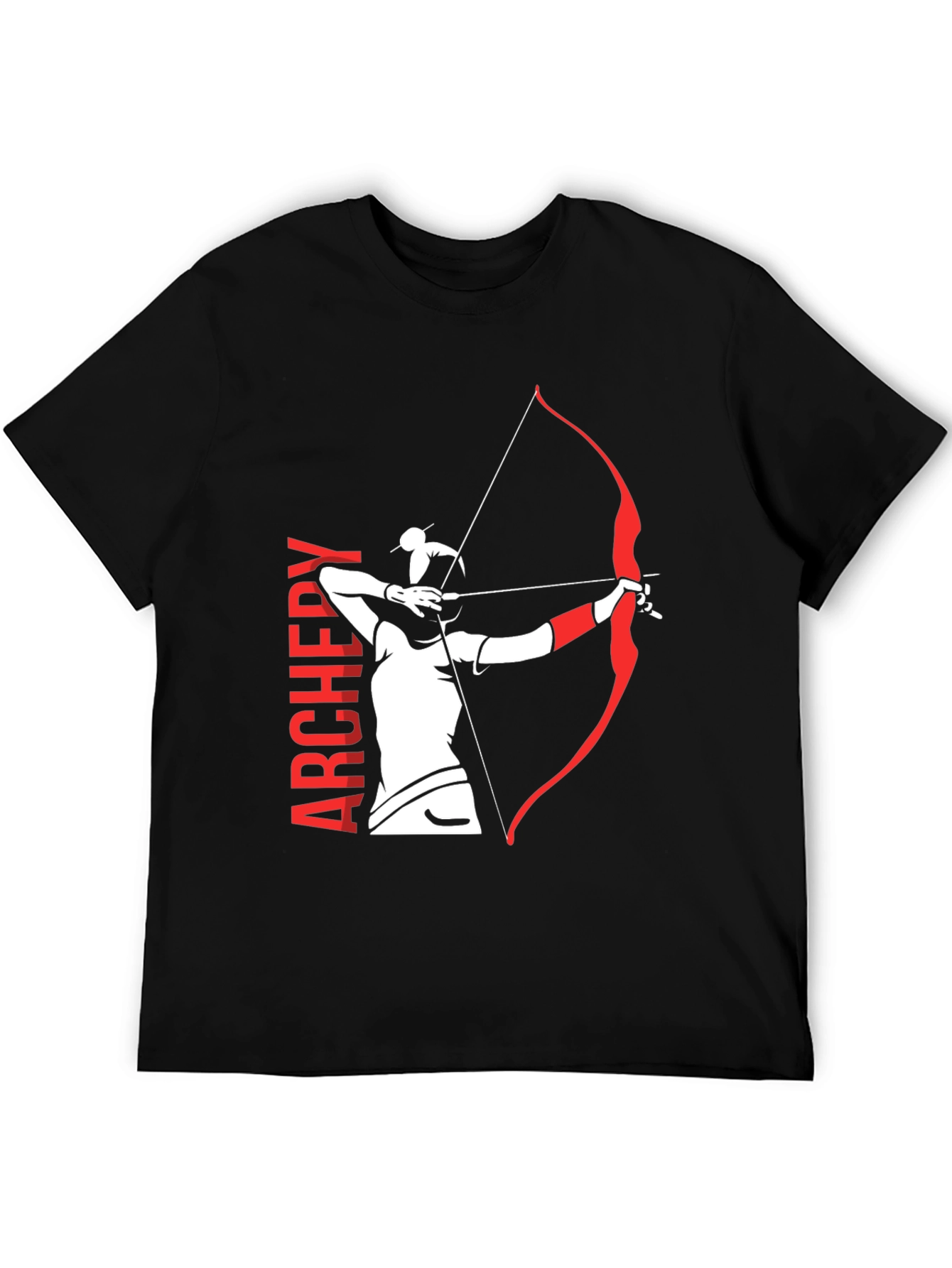 Black Archery Bow T-Shirt - Black Cotton Tee view 5