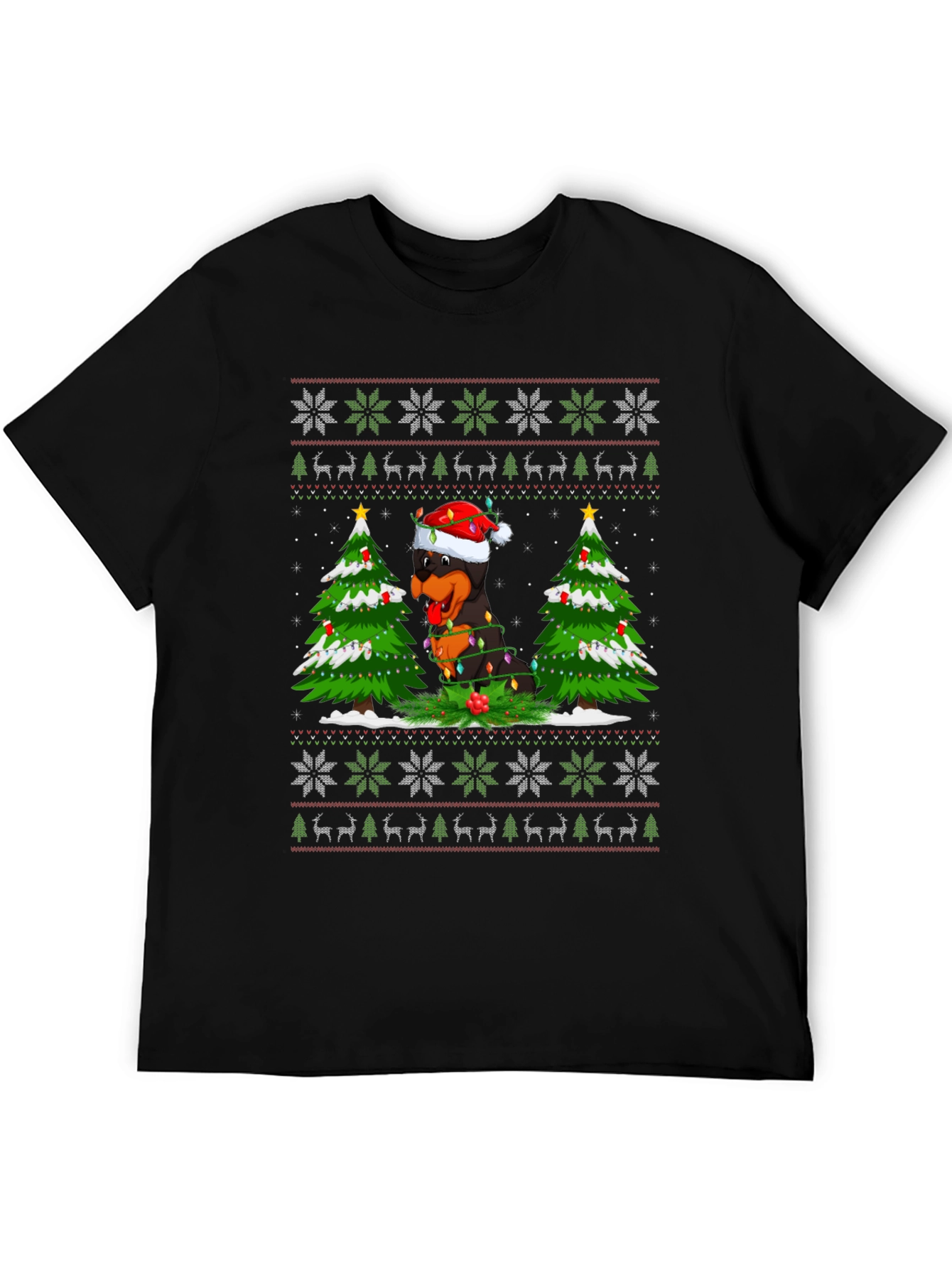 Rottweiler Christmas Sweater T-Shirt - 5