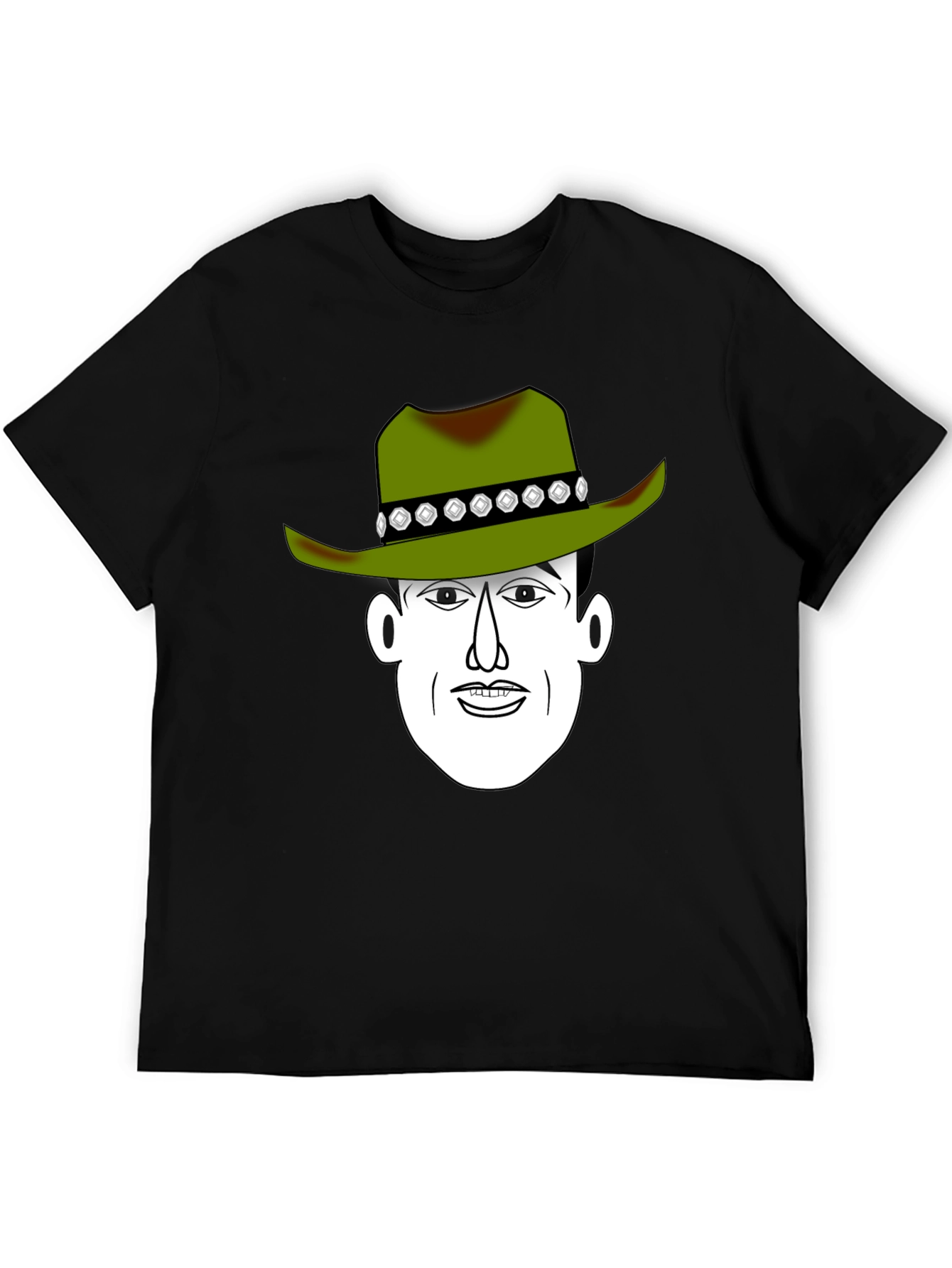 Black Cartoon Cowboy Graphic Tee view 5