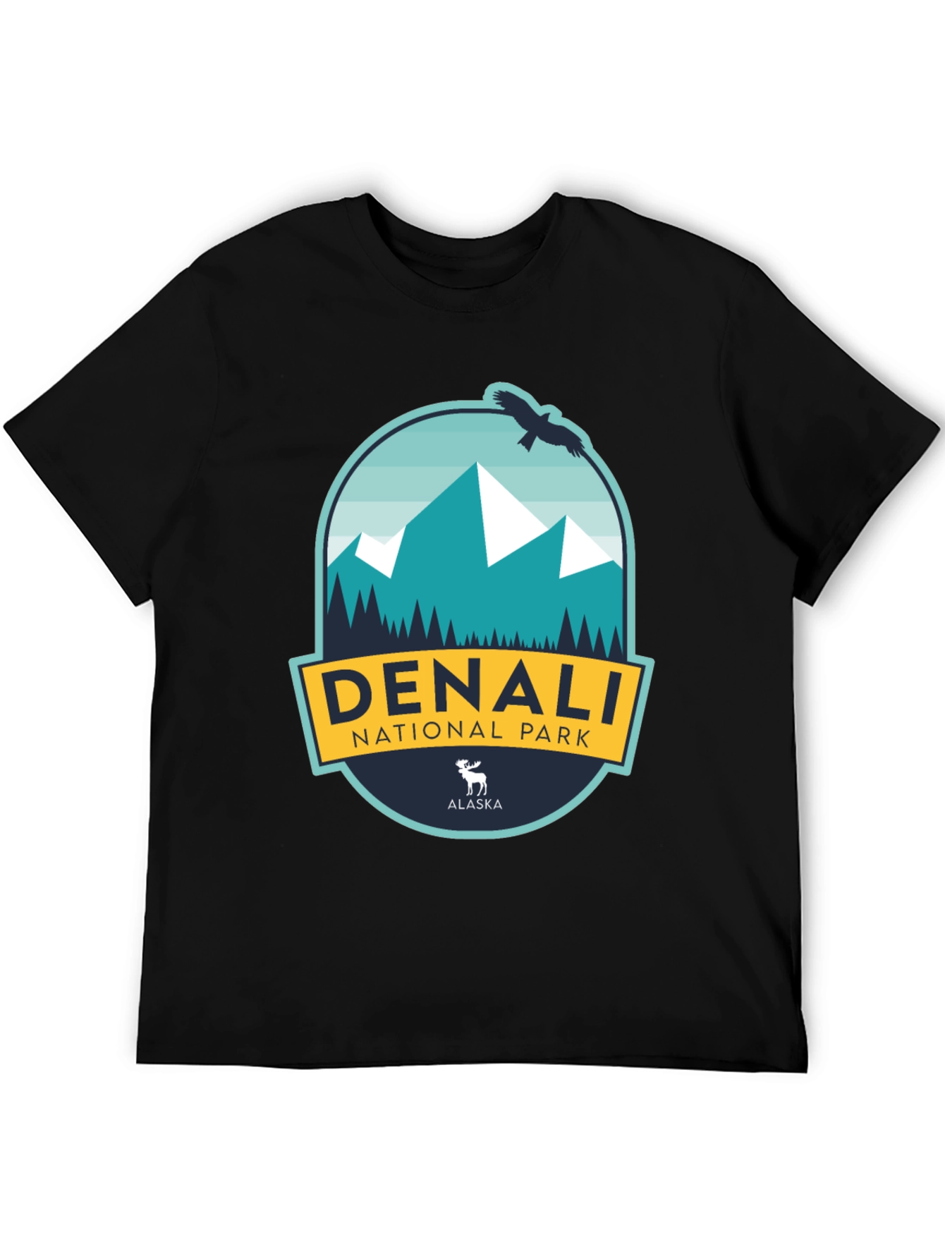 Black Denali National Park Black T-Shirt view 5