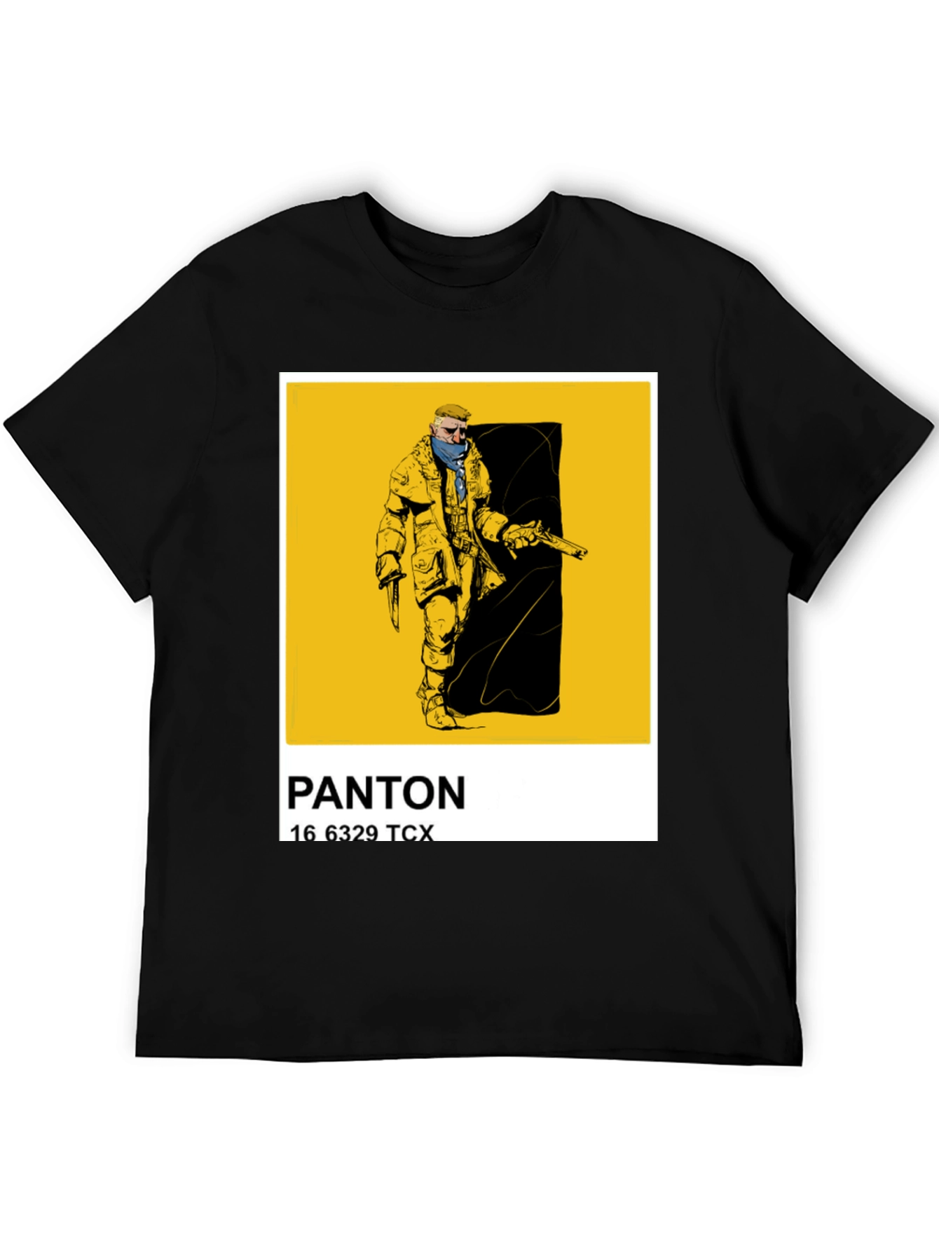 Black Pantone Color Block T-Shirt - Black view 5