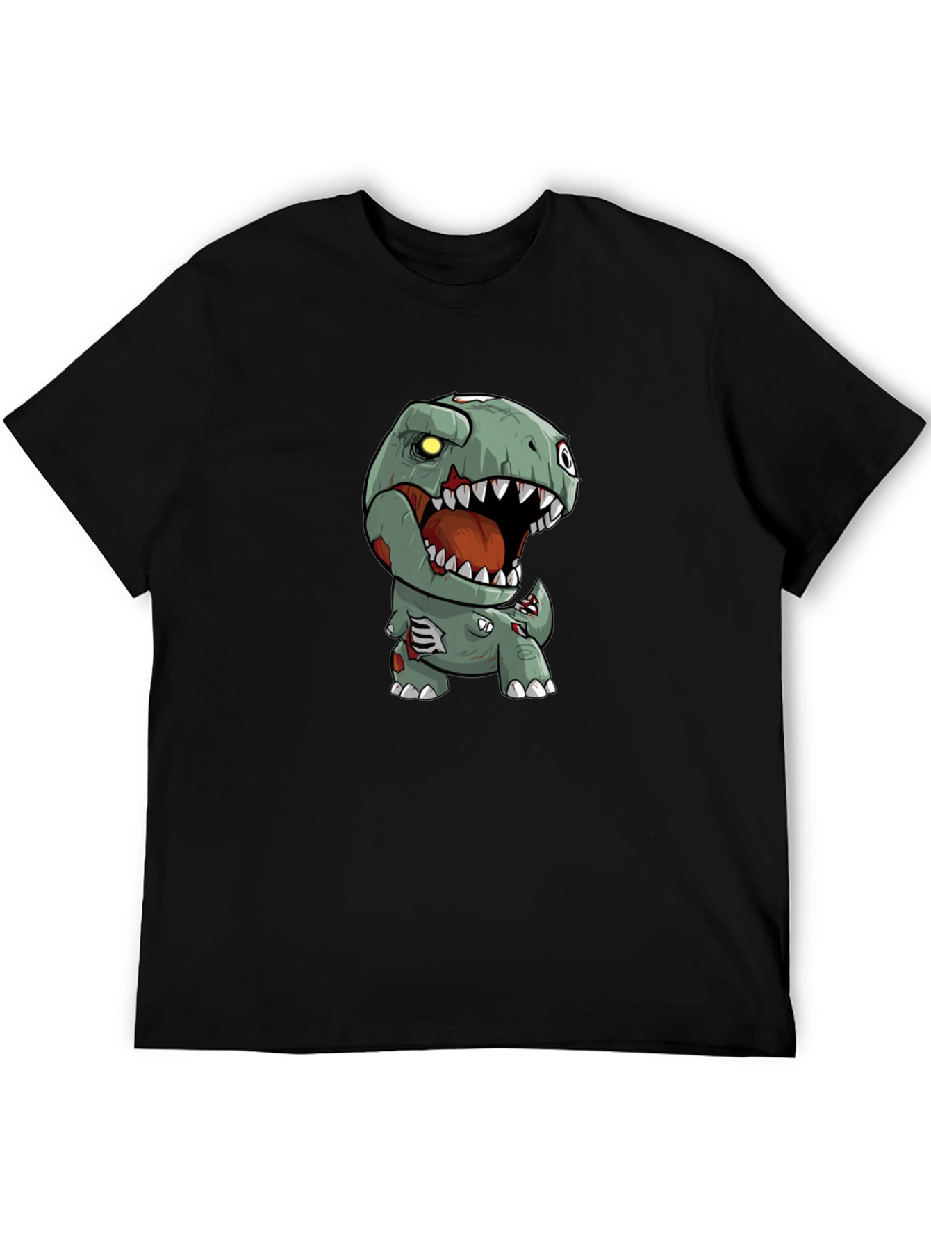 Black Zombie Dinosaur Graphic Tee view 5