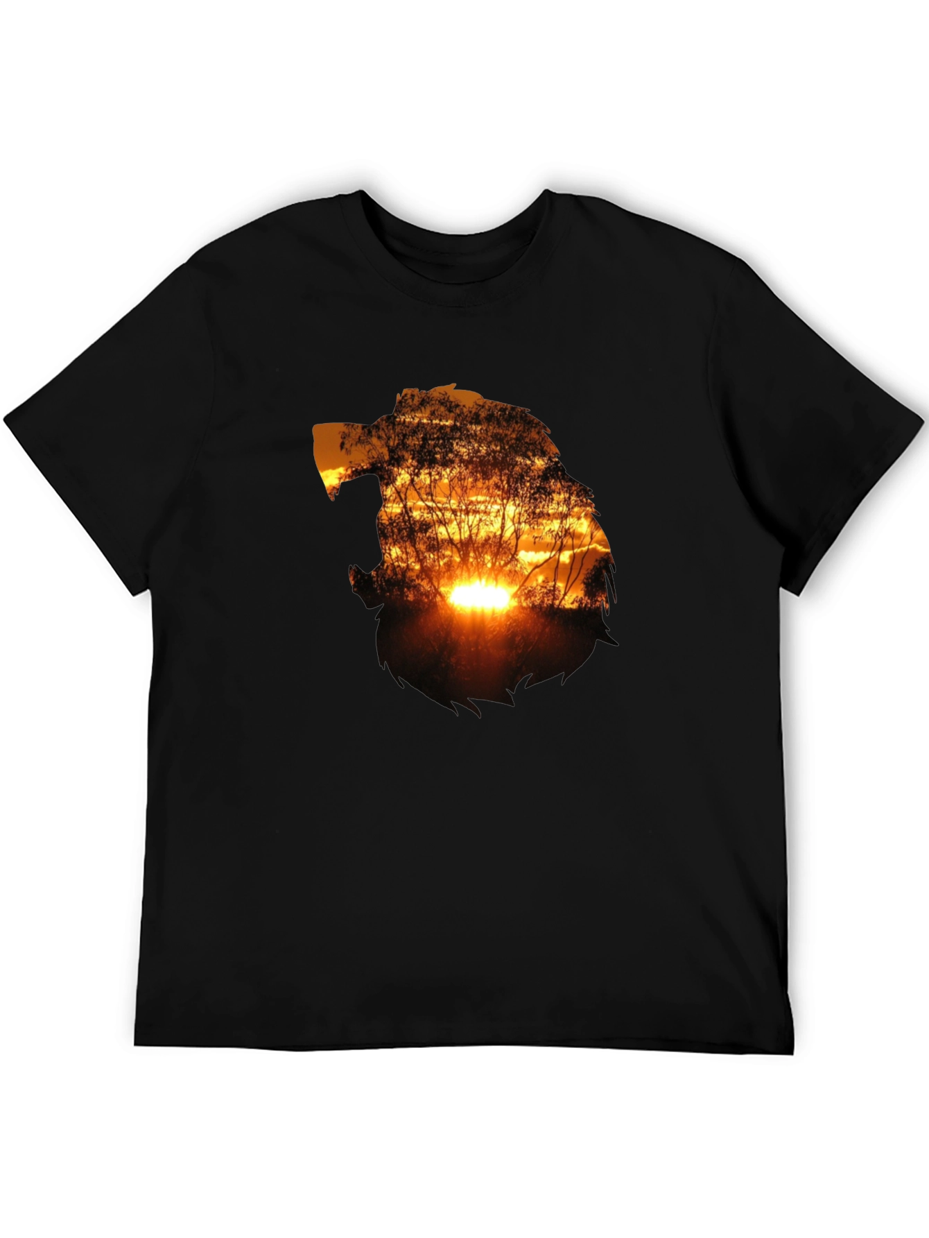 Black Sunset Silhouette Graphic T-Shirt - Black view 5