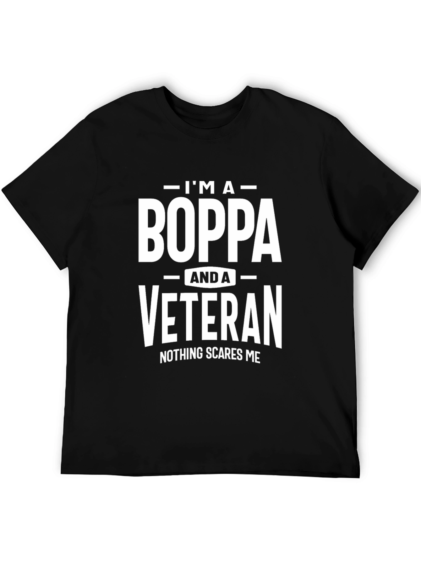 Black I'm a Boppa Veteran T-Shirt view 5