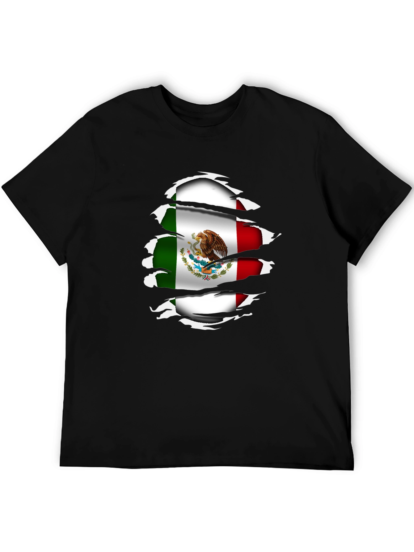 Mexico Flag Ripped Shirt - Stylish Patriotic Tee - 5