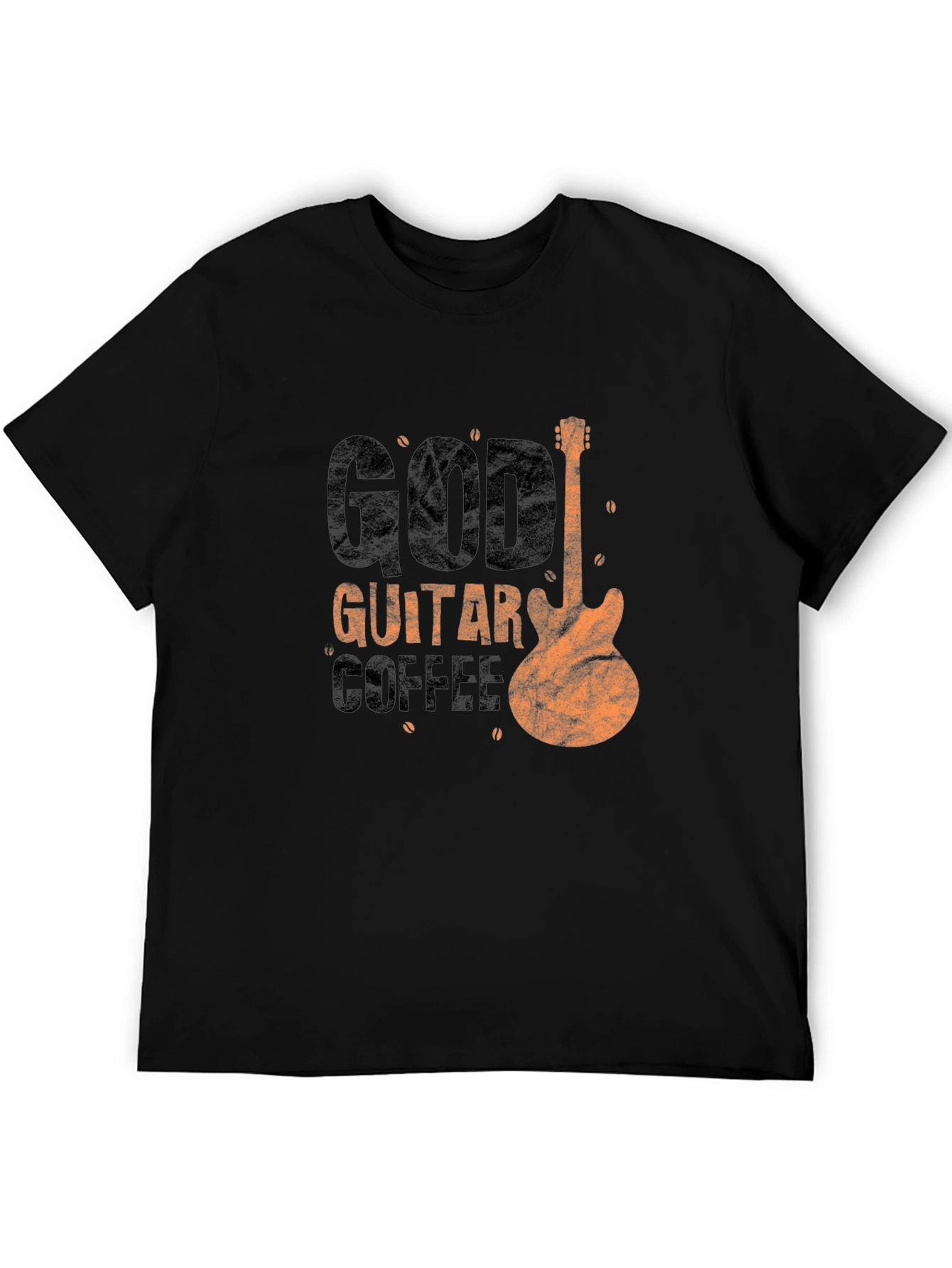 Black God Guitar Coffee T-Shirt - Music Lover Tee view 5