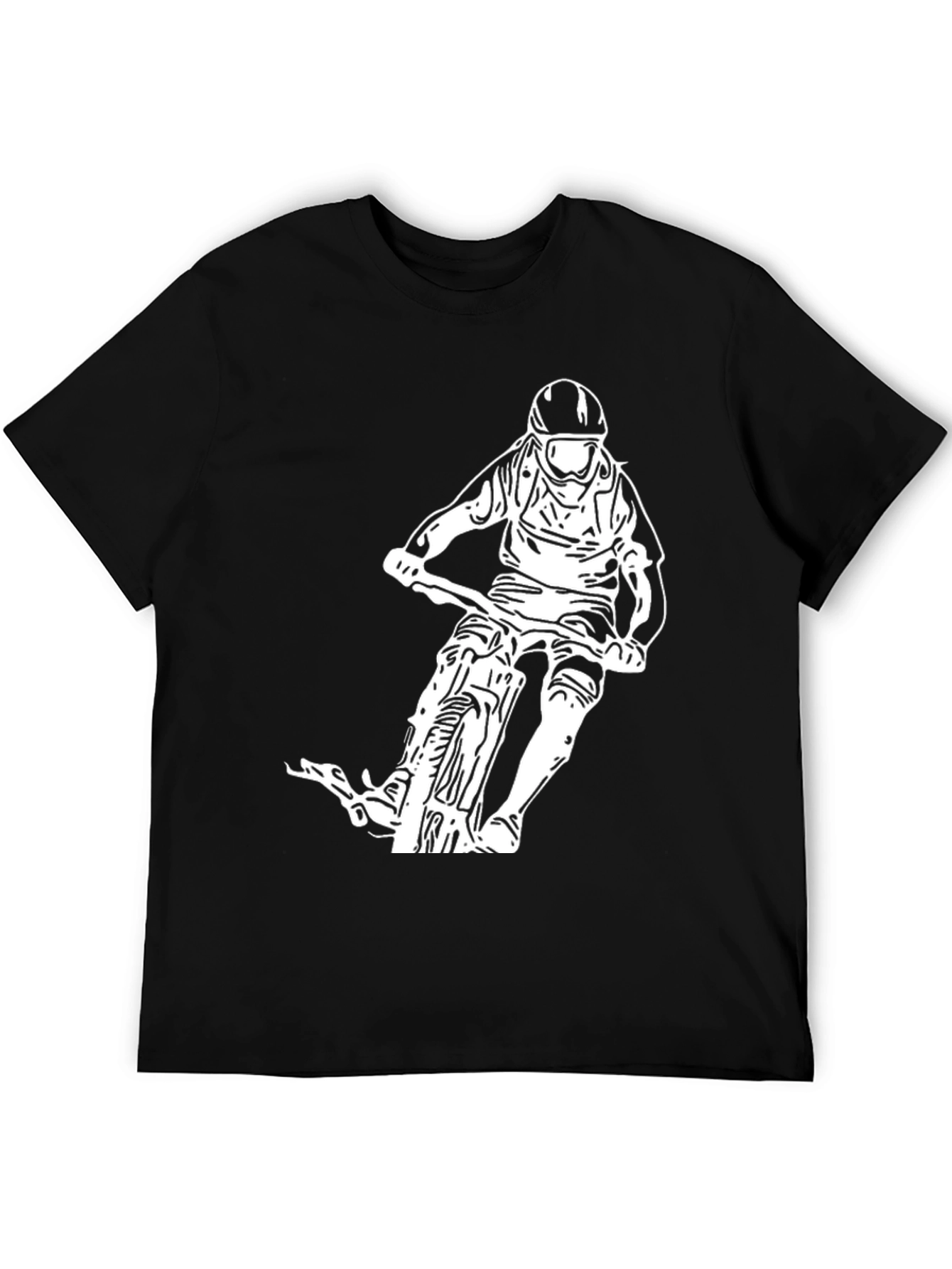 Black Mountain Biker Graphic Tee - Black Cotton Blend view 5