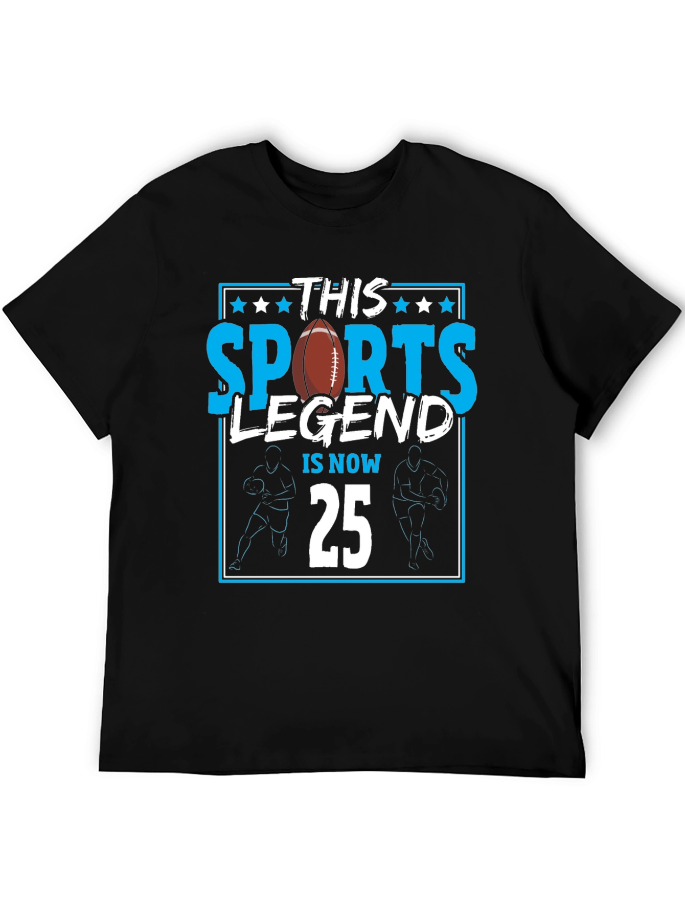 Black Sports Legend 25th Birthday T-Shirt view 5