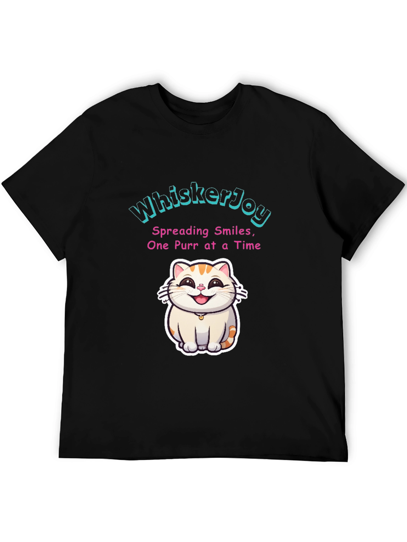 Black WhiskersJoy Cat T-Shirt - Spreading Smiles One Purr at a Time view 5