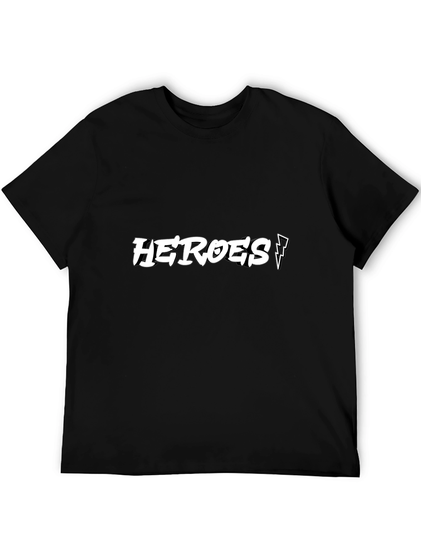 Black Heroes Graphic Print Crew Neck T-Shirt view 5