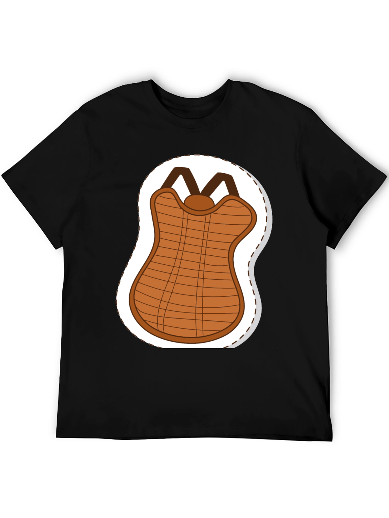 Black Baseball Catcher T-Shirt view 5