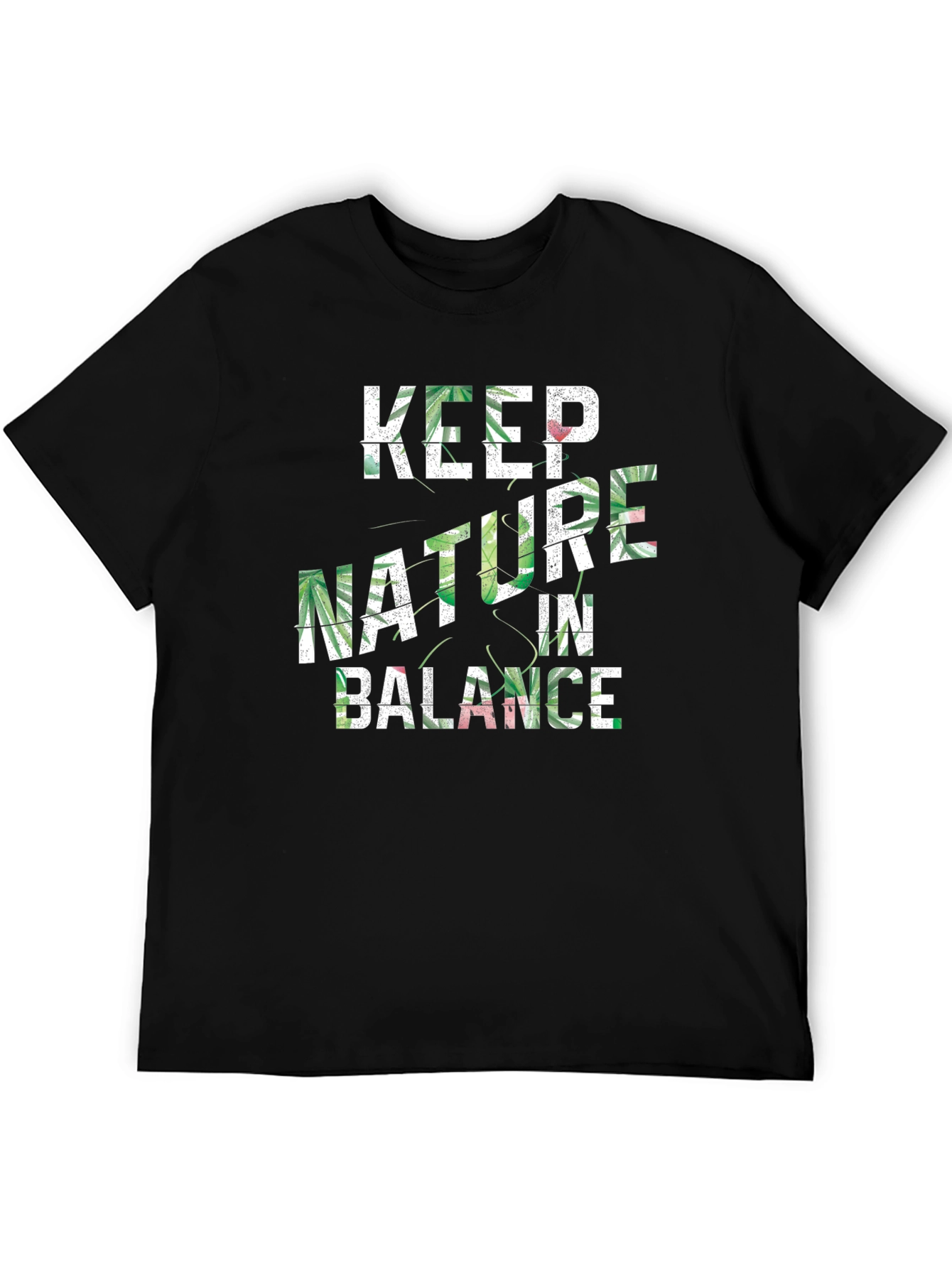 Black Keep Nature In Balance Black T-Shirt view 5