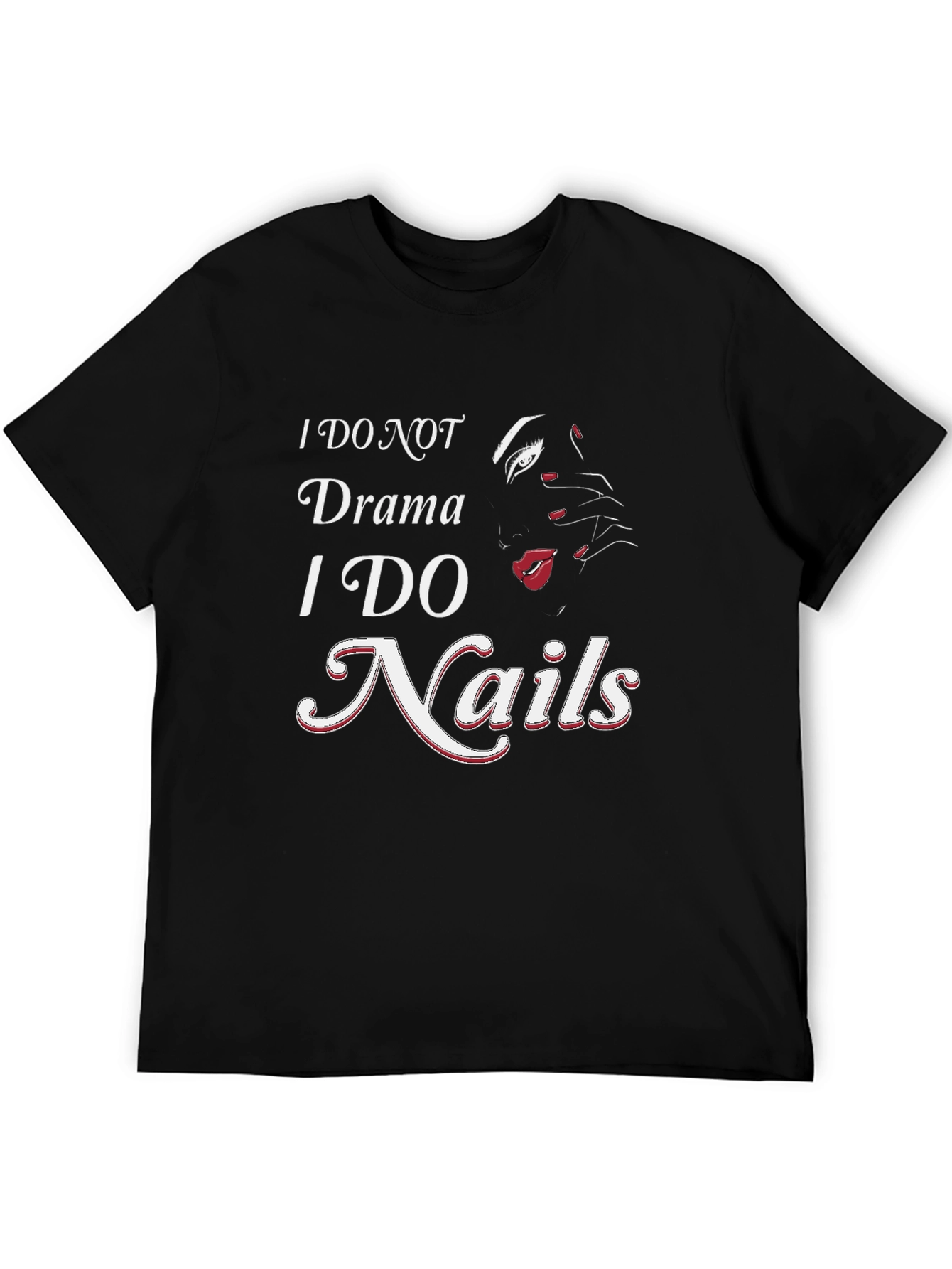 Black I Do Nails Graphic Tee - Manicure Lover's T-Shirt view 5