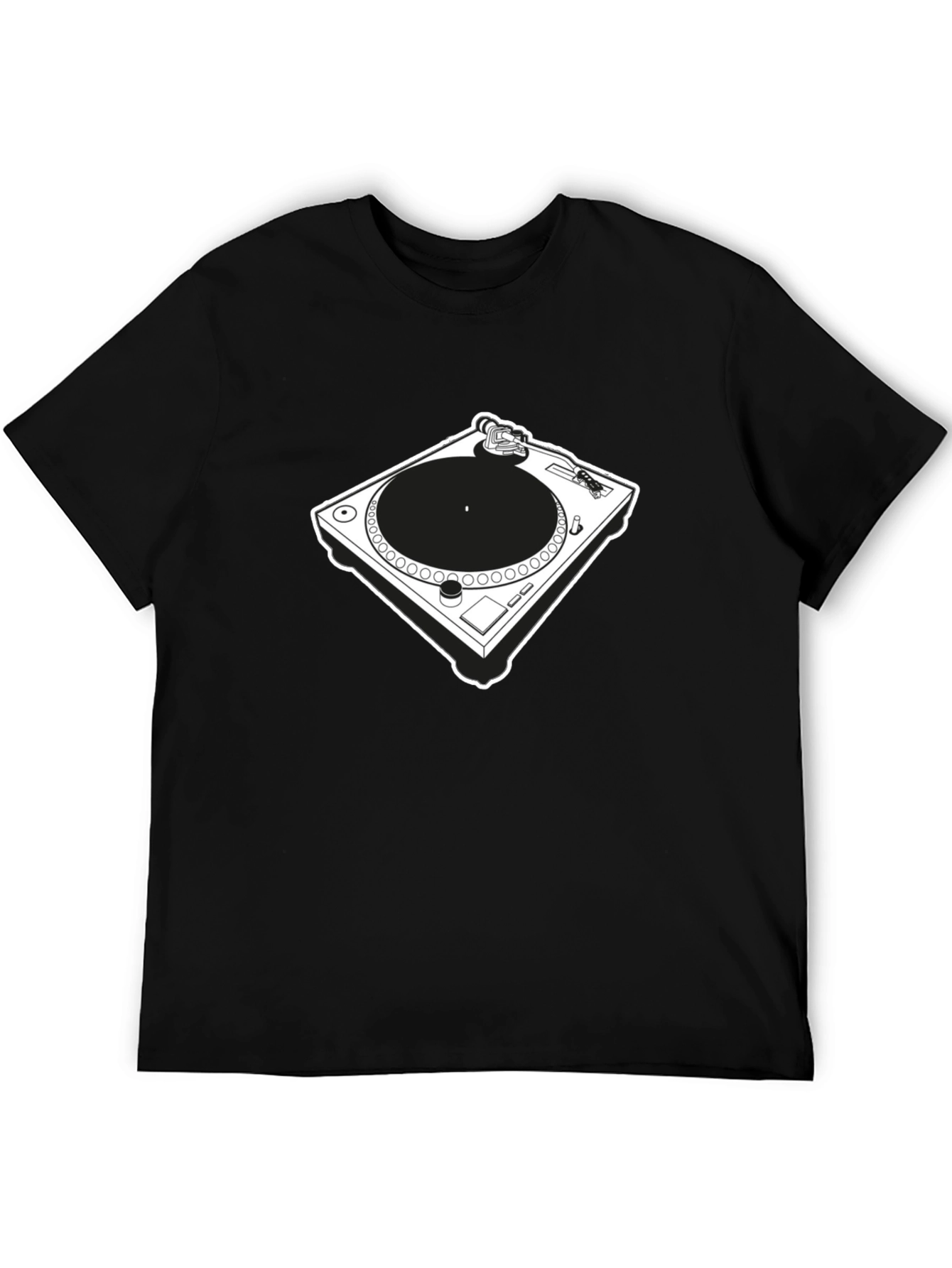Black Cool Turntable Graphic Tee - Black view 5