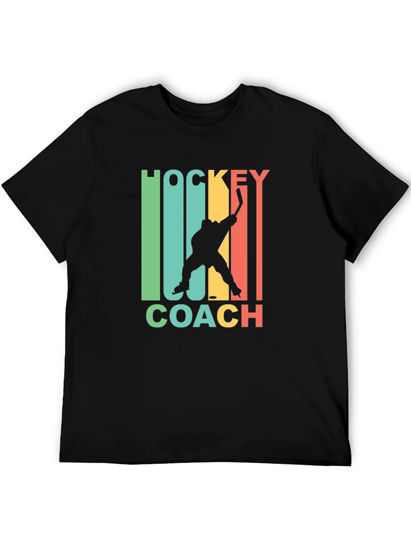Black Hockey Coach Graphic Tee - Retro Style view 5