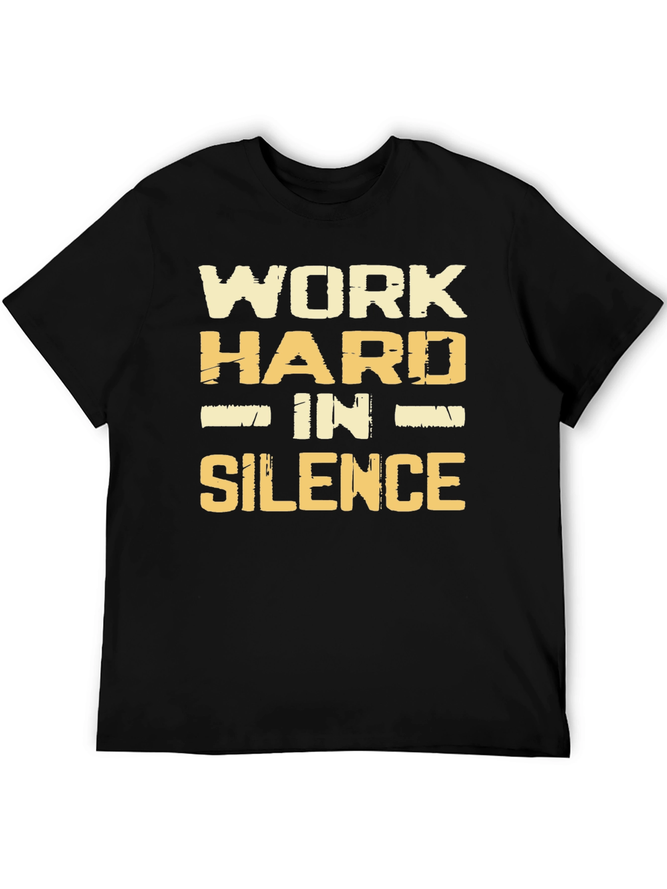Black Work Hard In Silence Graphic T-Shirt view 5