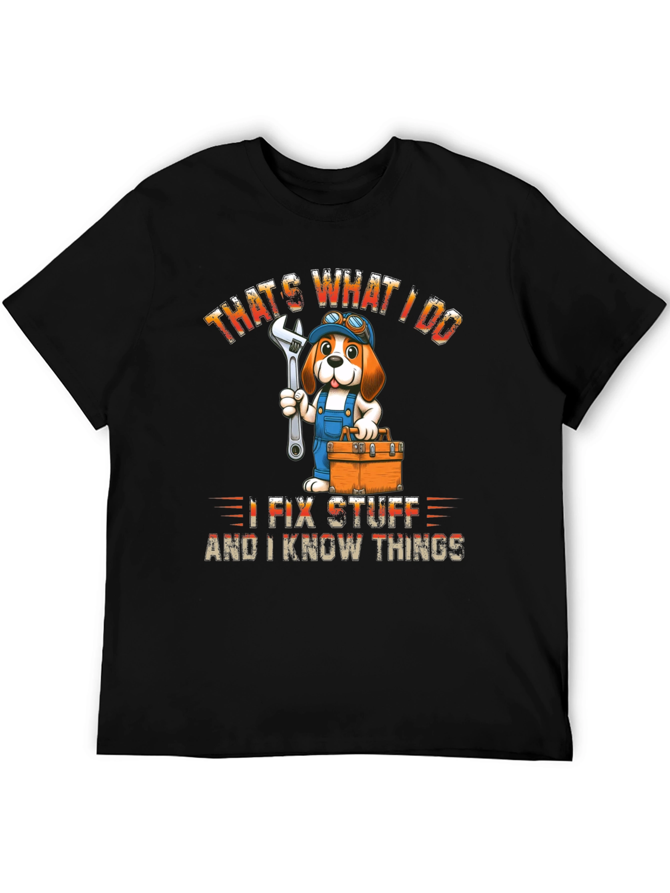 Black That's What I Do I Fix Stuff T-Shirt view 5