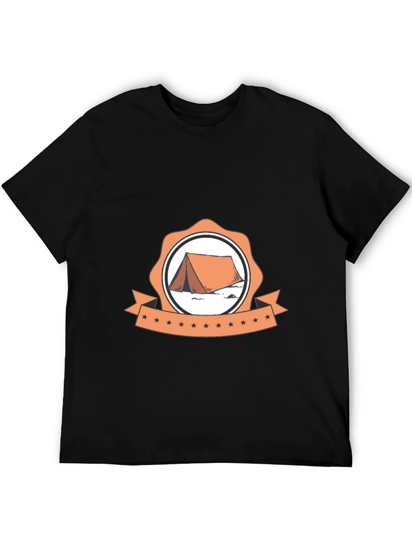 Black Camping Tent Graphic Tee - Adventure Ready! view 5