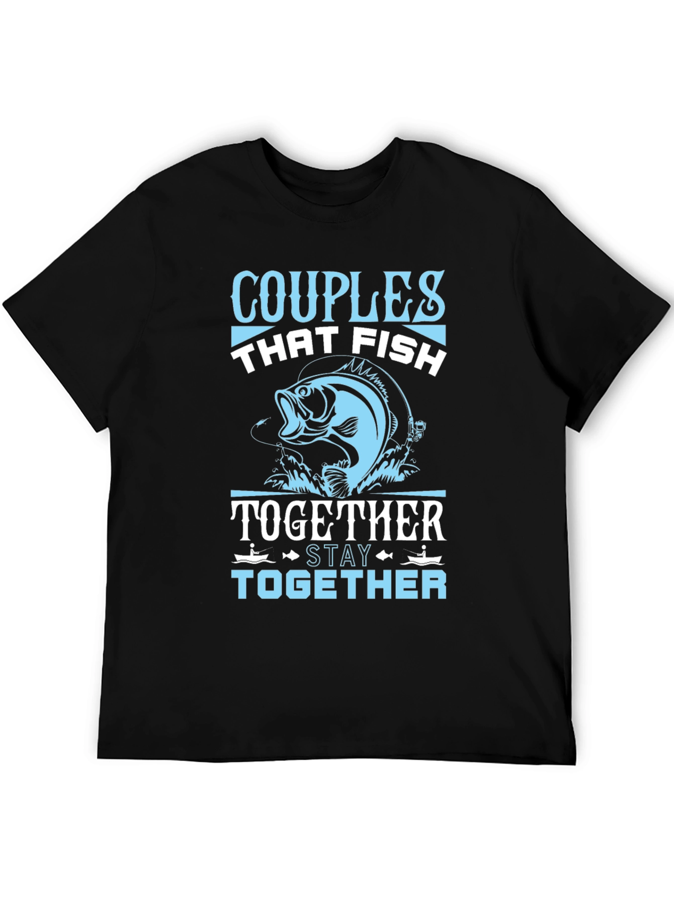 Black Couples Who Fish Together Stay Together T-Shirt view 5
