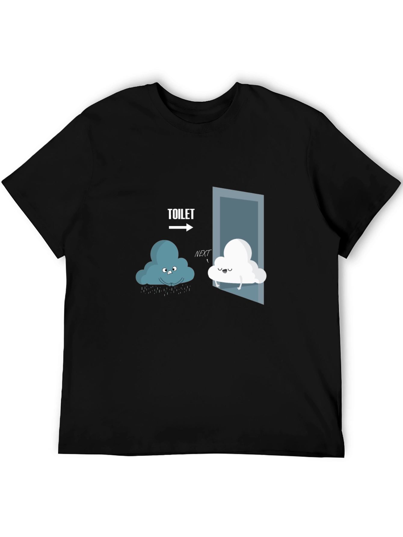 Black Toilet Humor Cloud T-Shirt  view 5
