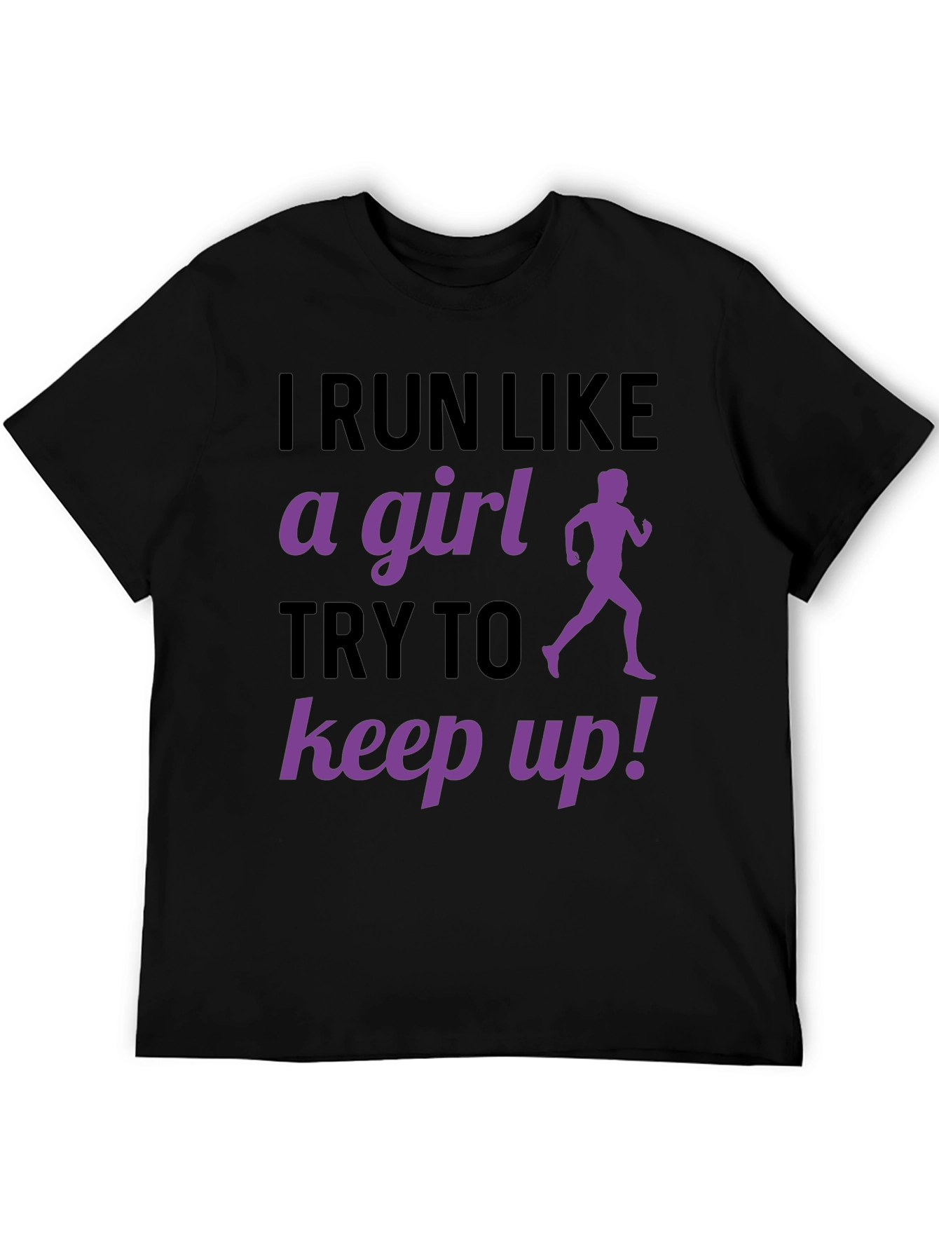 Black I Run Like A Girl T-Shirt Funny Running Gift view 5