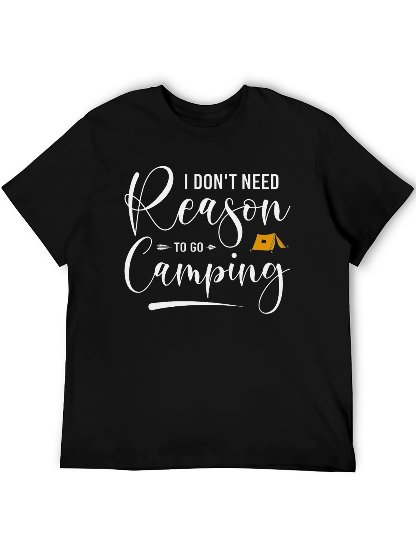 Black Camping T-Shirt - I Don't Need Reason view 5