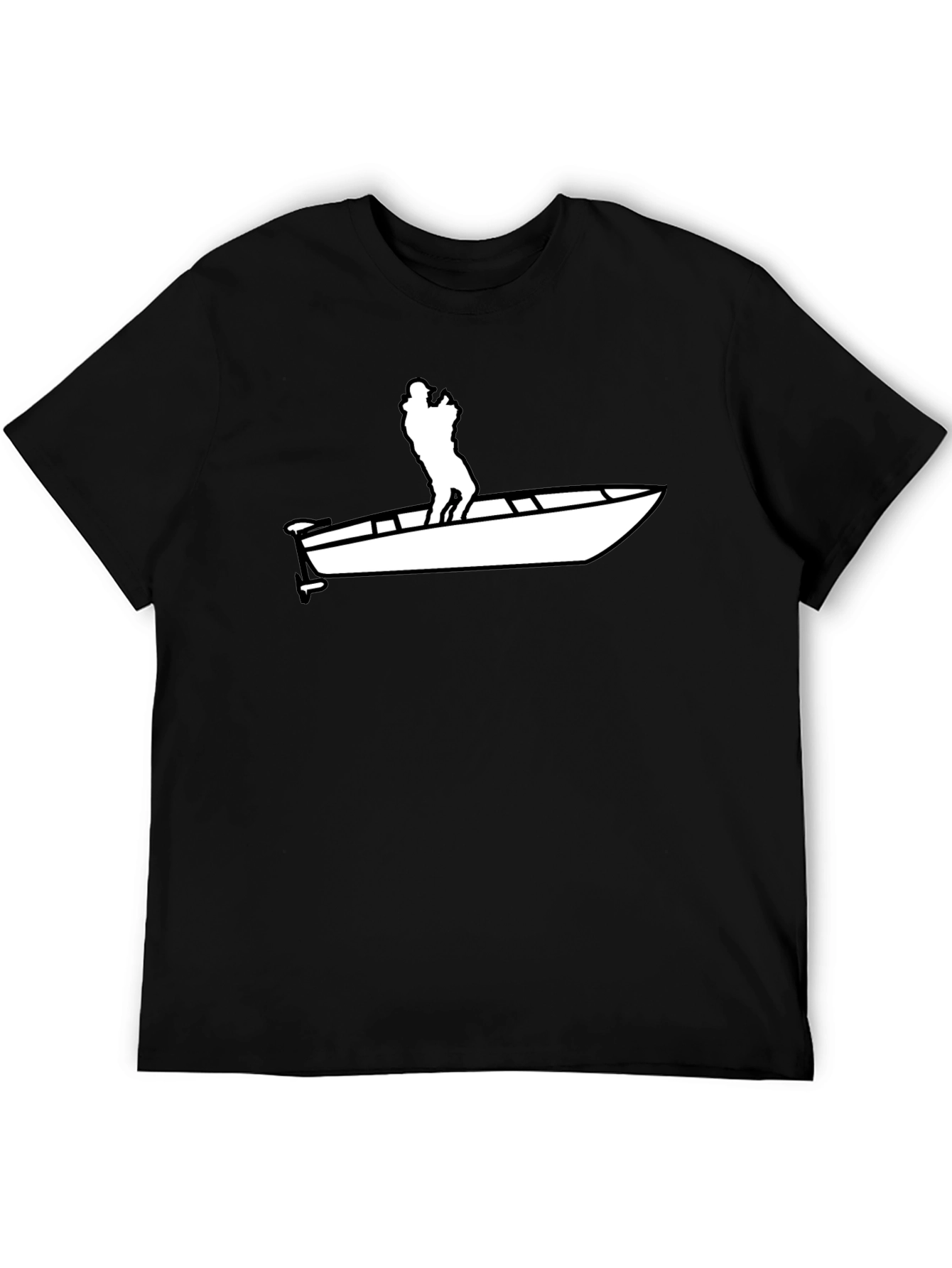 Black Black Boat Silhouette T-Shirt view 5