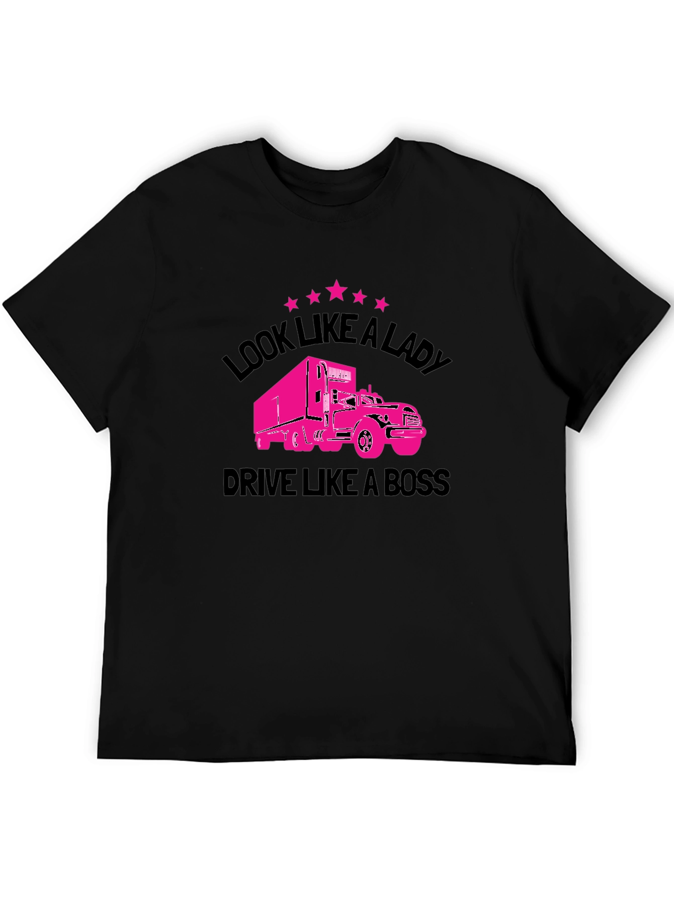 Black Look Like A Lady Drive Like A Boss T-Shirt view 5