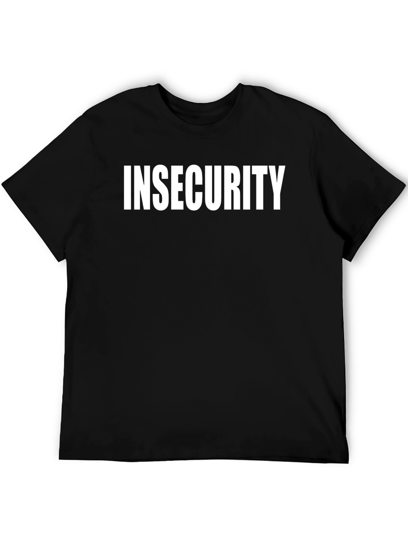 Black Insecurity T-Shirt - Bold Statement Tee view 5
