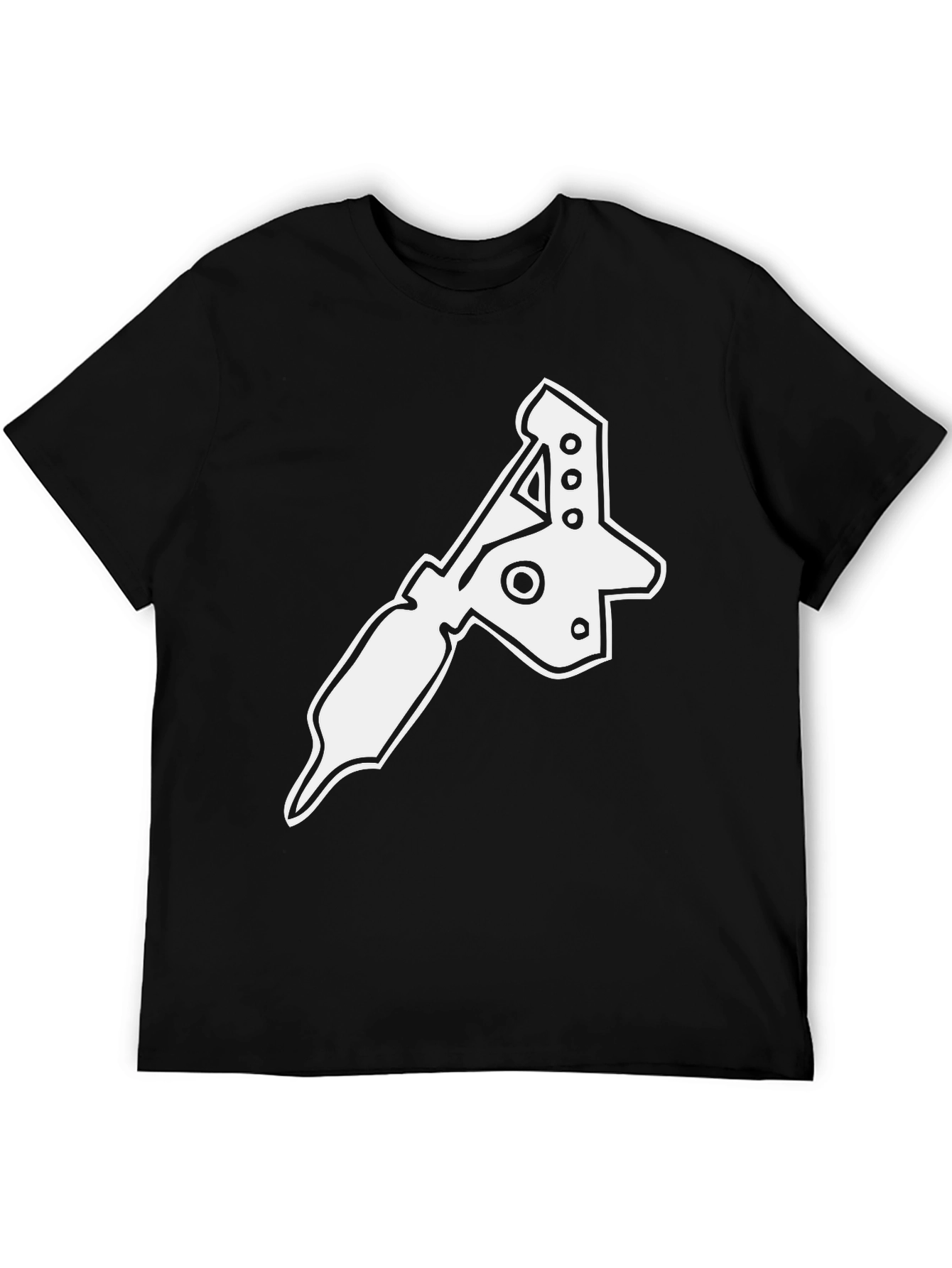 Black Tattoo Machine Graphic T-Shirt - Black Cotton Tee view 5