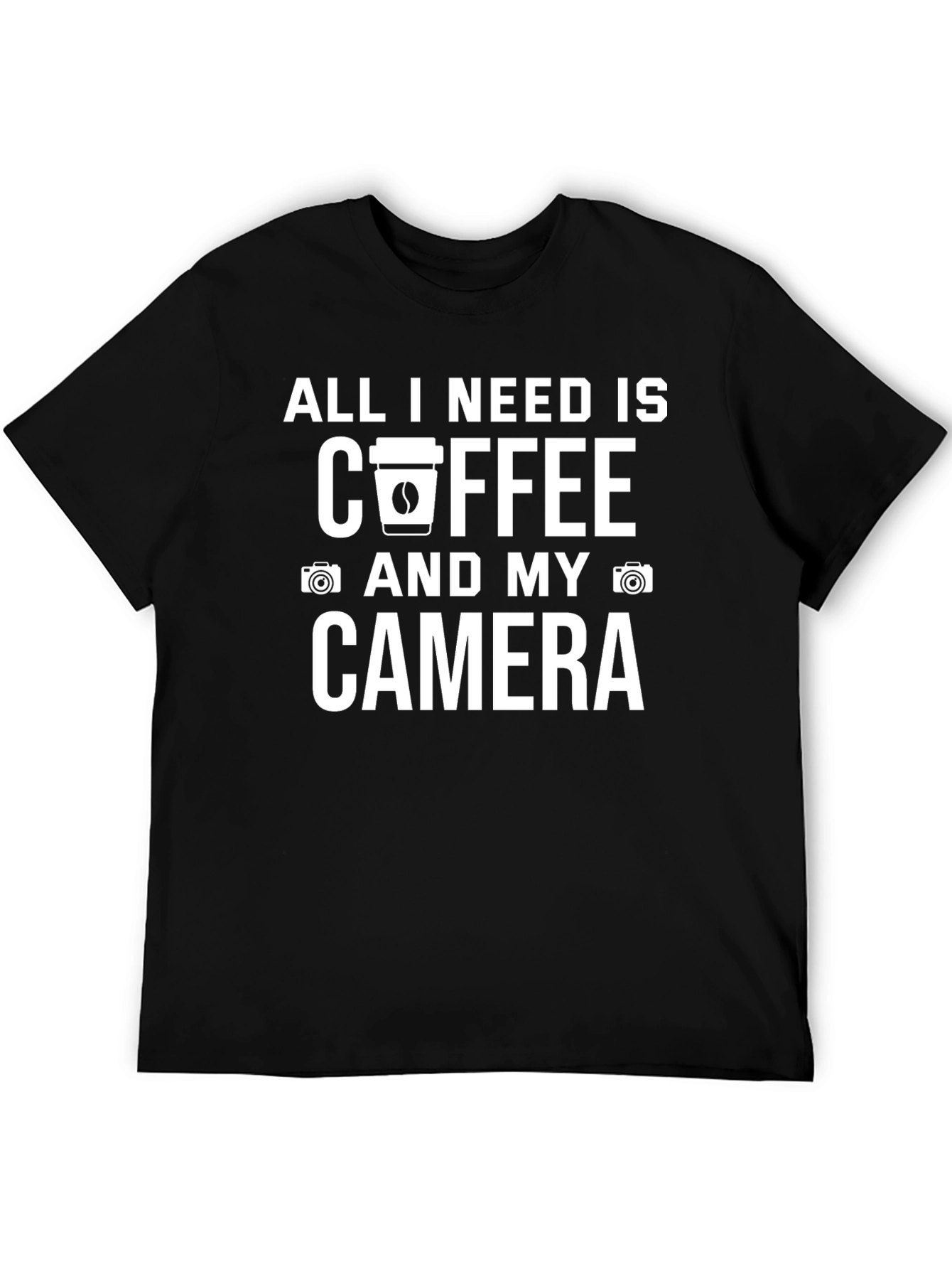 Black Coffee and Camera T-Shirt view 5
